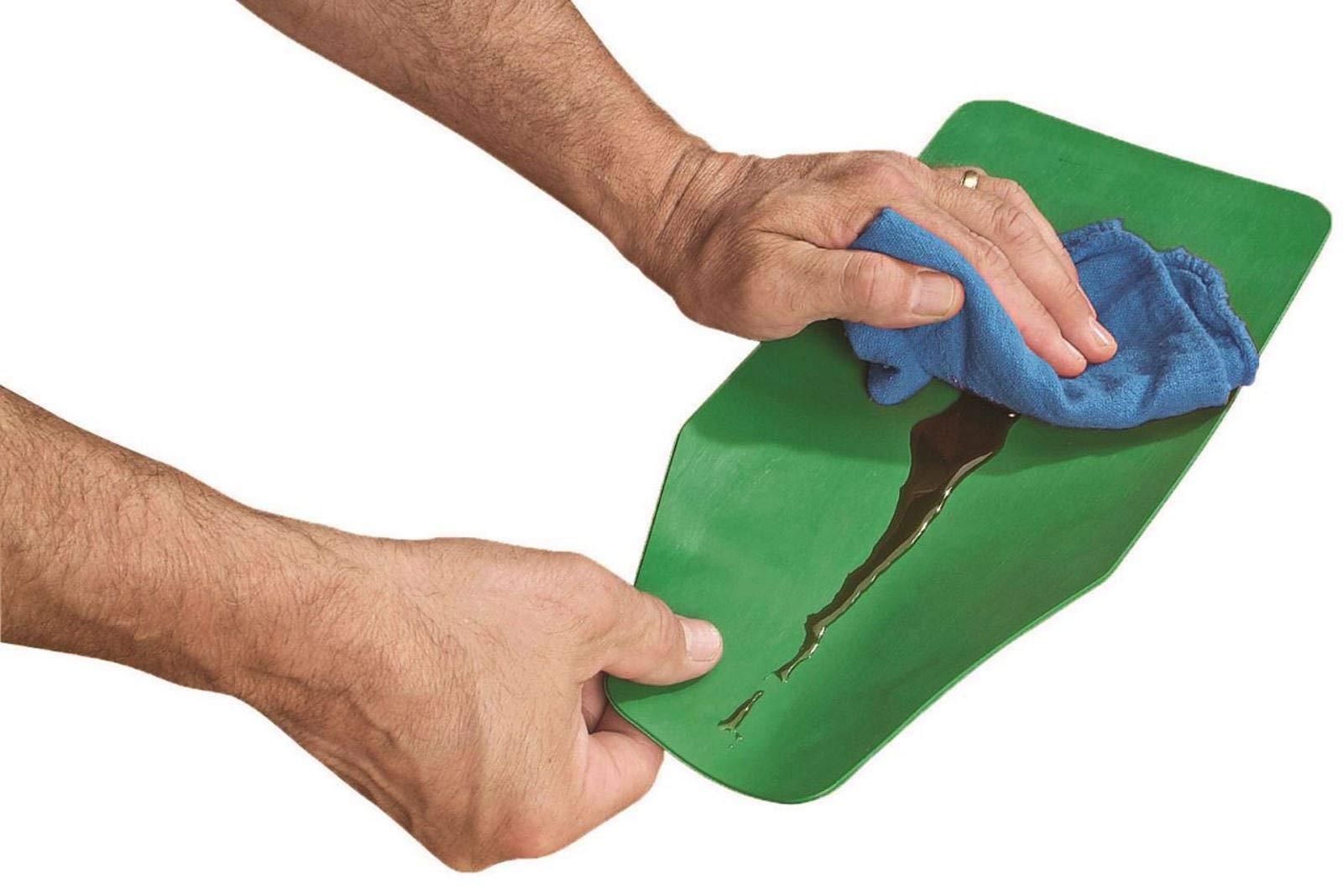 Form-A-Funnel Flexible Automotive Drain Funnel, 6.5"x14.5", Durable Rubber, Green, Model COMINHKPR93095