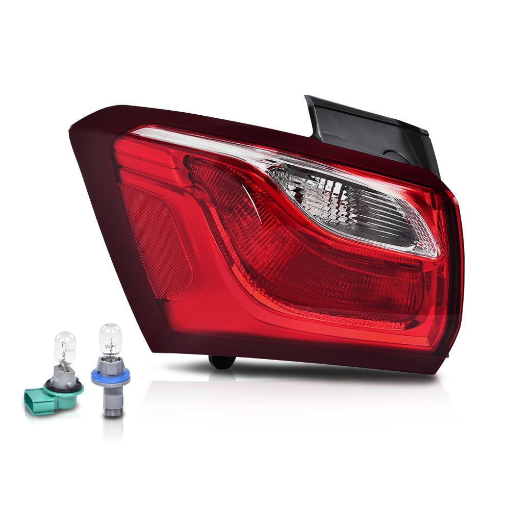 LQI Tail Lights w/Bulbs Compatible with Chevy Equinox 2018 2019 2020 Left Driver Side Rear Brake Lamps Assembly Luces traseras, 