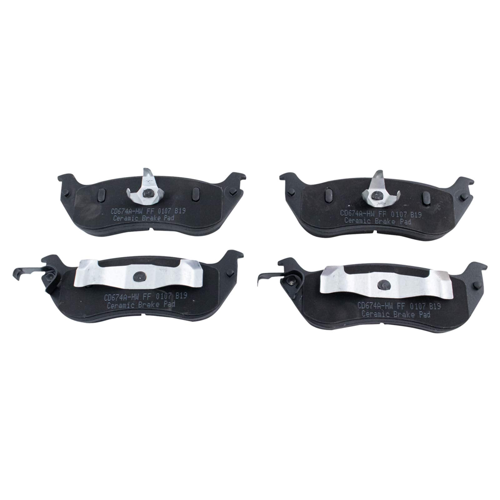 TRQ Rear Brake Pads Ceramic Compatible with 1996-2002 Ford Crown Victoria Lincoln Town Car Mercury Grand Marquis