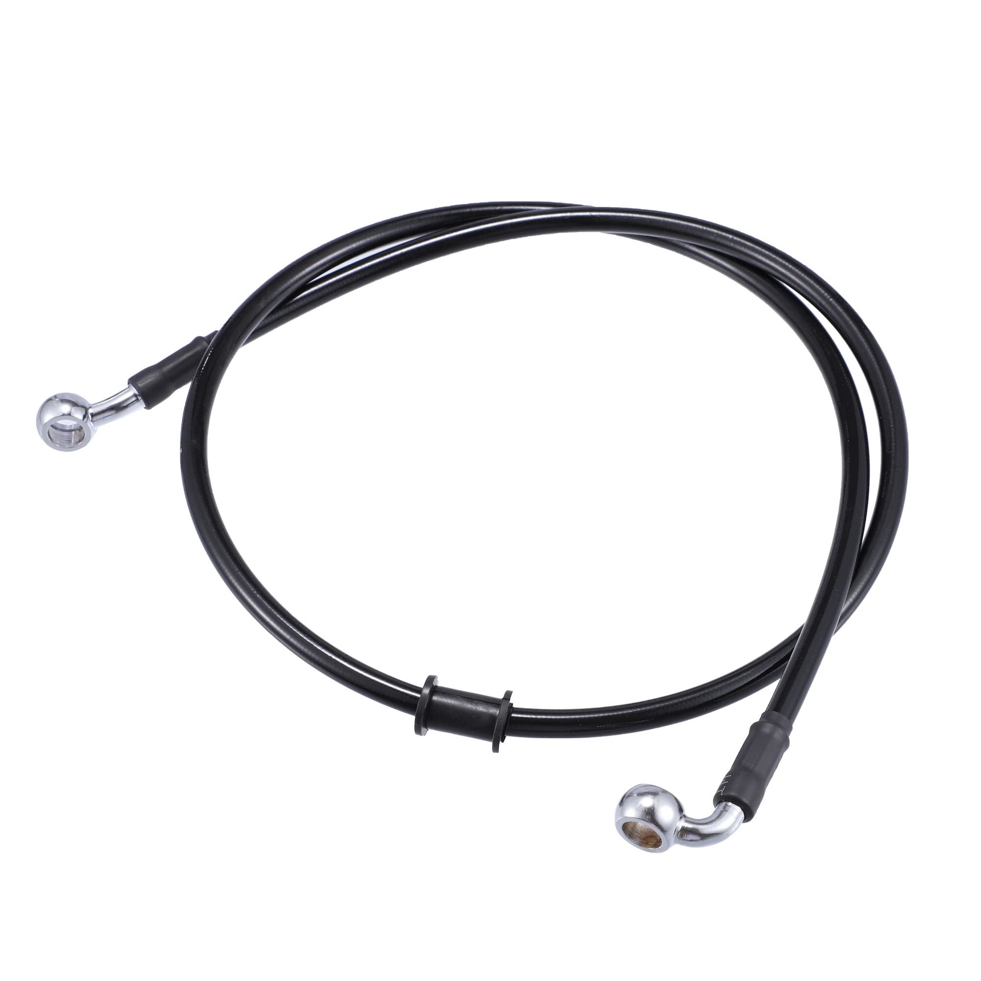 X AUTOHAUX 100cm AN3 M10 Car Hydraulic Brake Line Oil Hose Pipe Fitting 28 90 Stainless Steel for Car Motorcycle Dirt Racing Bik