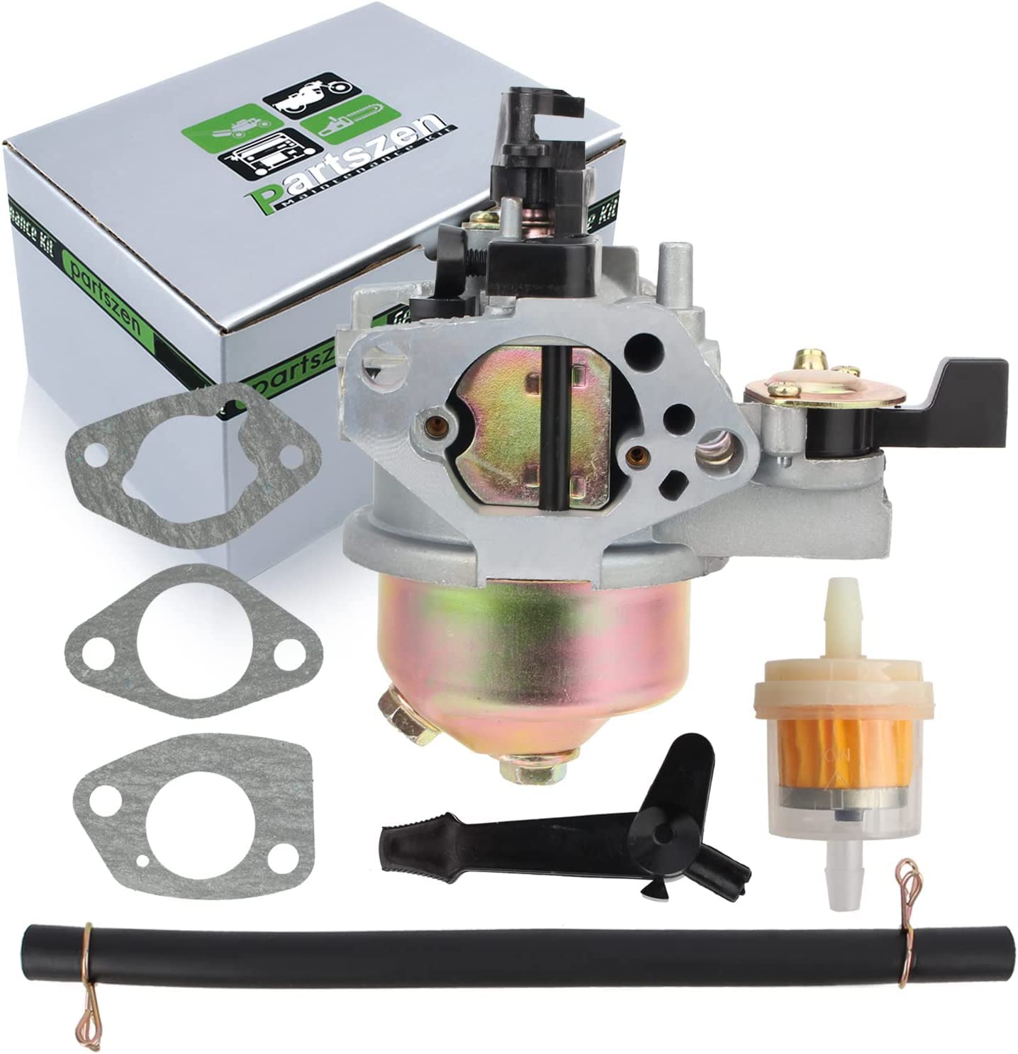 partszen Carburetor for Harbor Freight Predator 420cc 301cc 56101 67853 69784 Compressor Greyhound 66492 66555 LF182FD LF188FD H