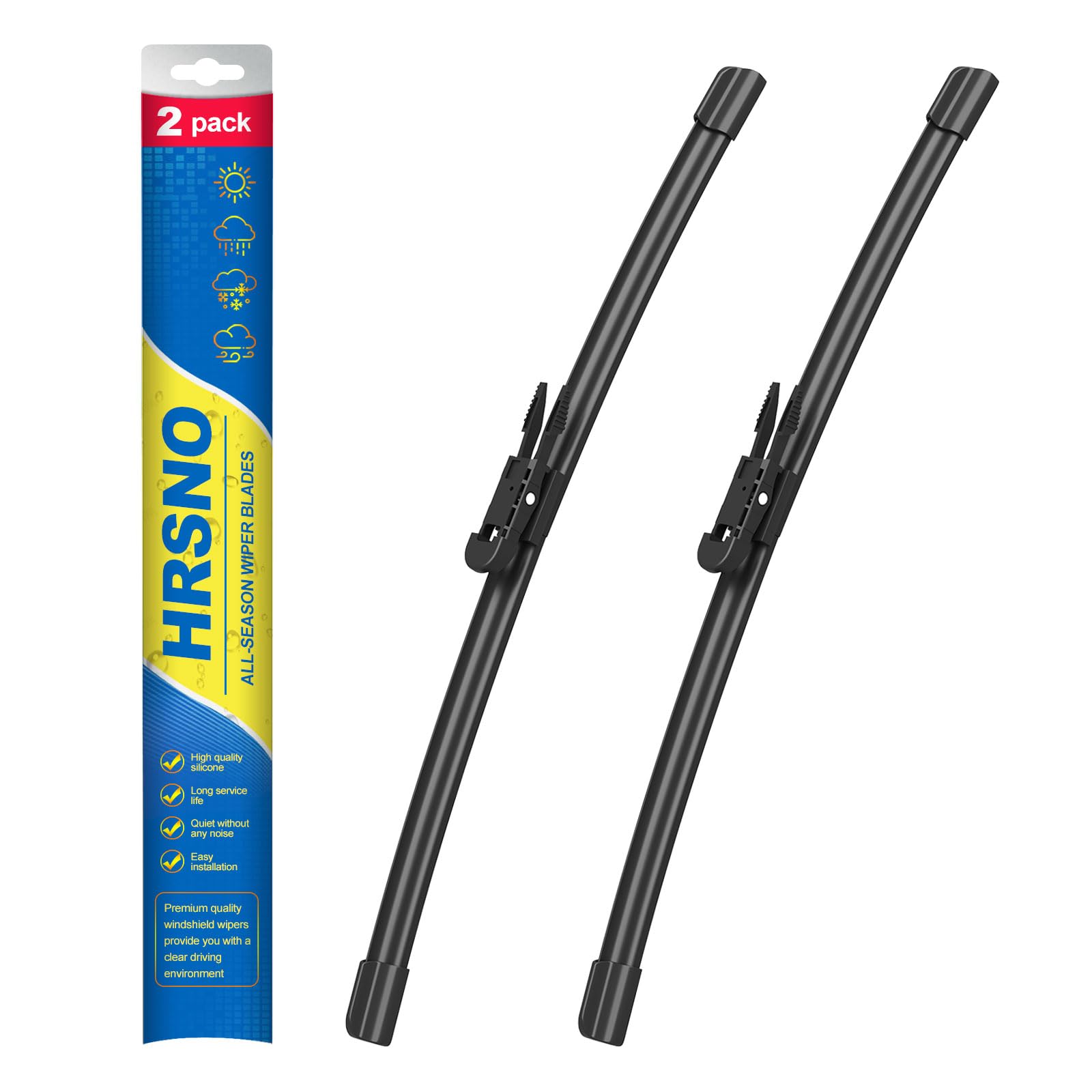 Hrsno Quality All-Season Premium Windshield Wiper Blade Replacement For Bmw 328I 2010-2013, Easy For Installation 24''+19''(Pack