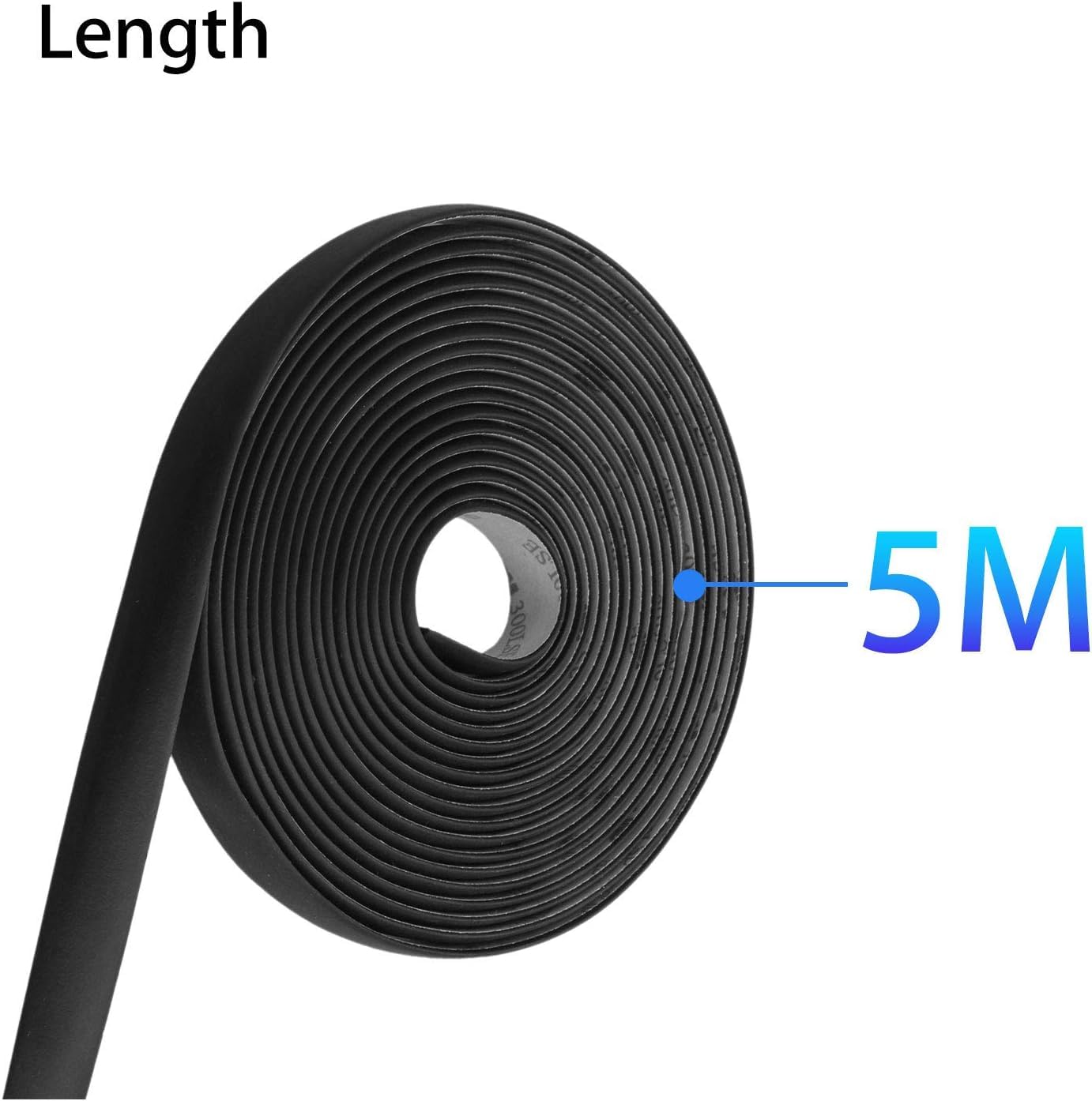 Eeekit 5M/16Ft Auto Seal Weather Stripping, Rubber Sealing Strip Trim Cover, Car Weather Stripping For Car Front Rear Windshield Sliding Doors