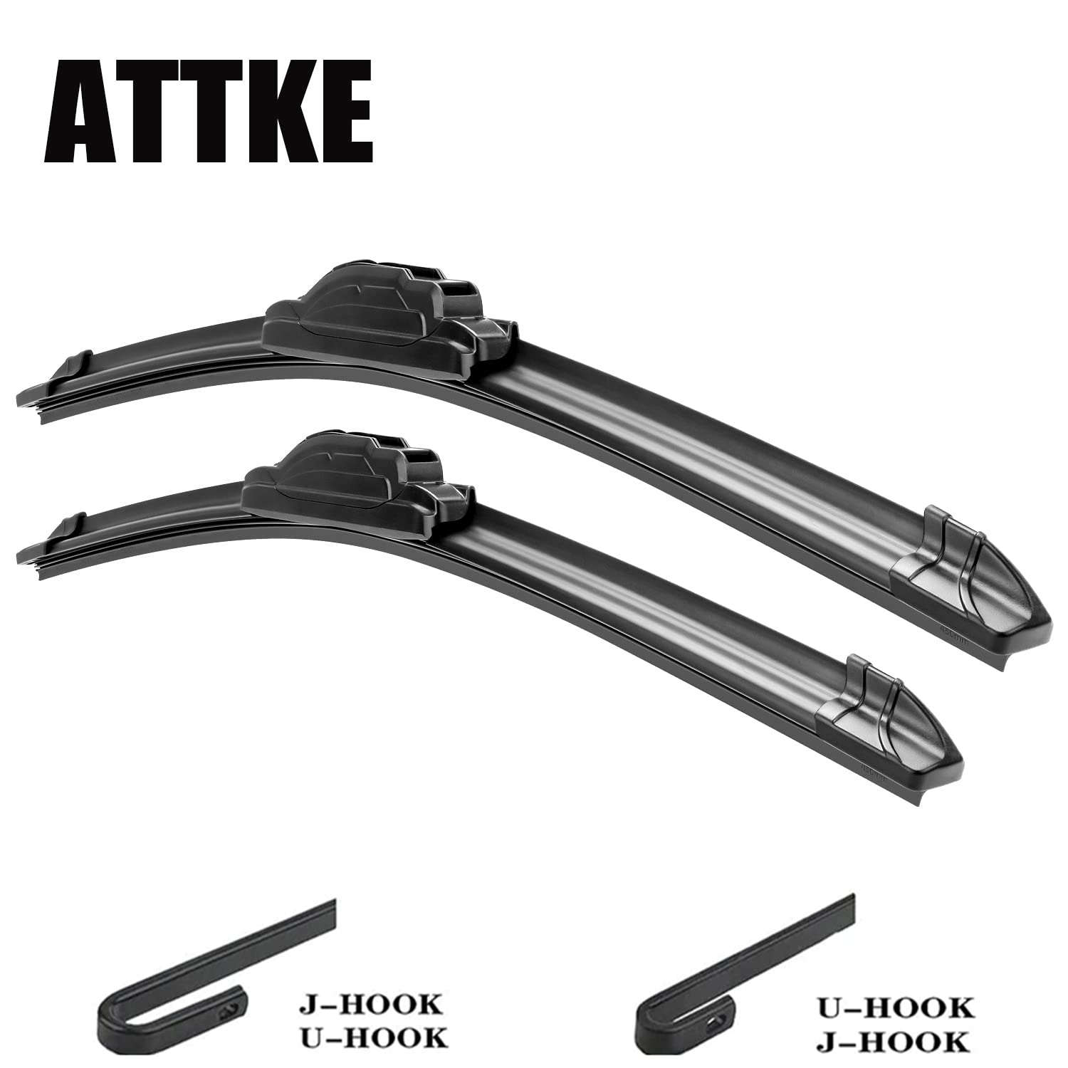 Attke Oem Quality Front Windscreen Wiper Blades For Hyundai Santa Fe 2013-2018/Nissan Rogue 2008-2013/Toyota Yaris 2007-2011 (26
