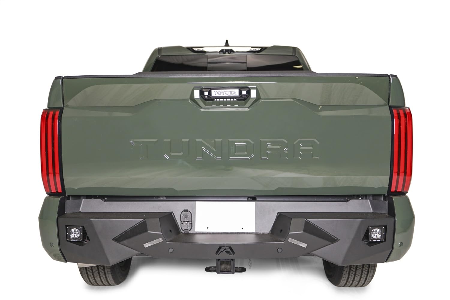 Fab Fours Tt22-E5451-1 Vengeance Rear Bumper Fits 22-23 Toyota Tundra - 2 Stage Black Powder Coated