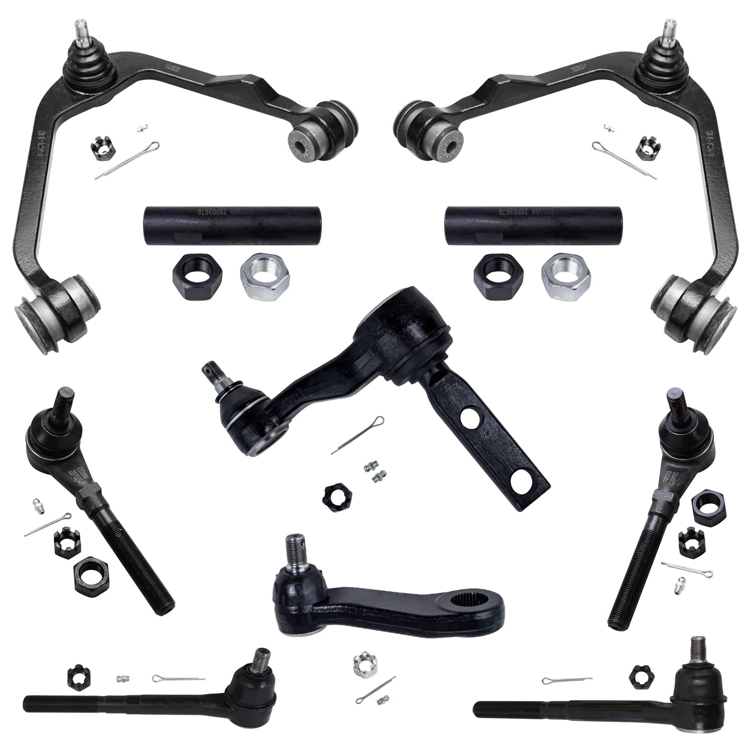 Detroit Axle - 2WD Front End Kit for Ford Expedition F-150 F-250 Lincoln Blackwood Navigator, 2 Upper Control Arms w/Ball Joint 