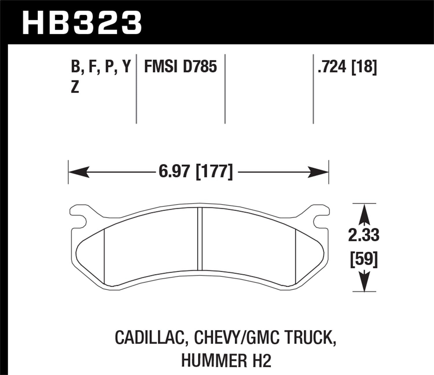 Hawk Performance Hb323Y.724 Lts Brake Pad