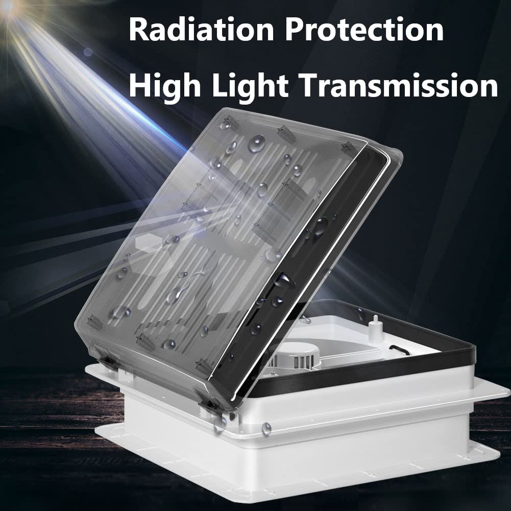 2012 Electric Air Max 14'' Vent Rv Roof Vent Reversible Exhuast Fan, Ultra Low Sound Level Permanent Rv Air Ventilation Ceiling