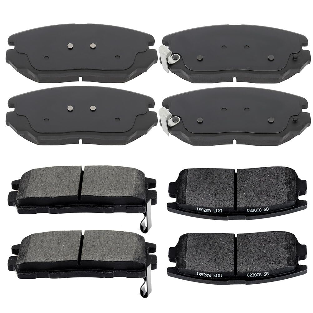 Cciyu D1125 D1275 Front & Rear Ceramic Disc Brake Pads Kit For Chevrolet Equinox 2010-2017,For Gmc Terrain 2010-2017 8Pcs