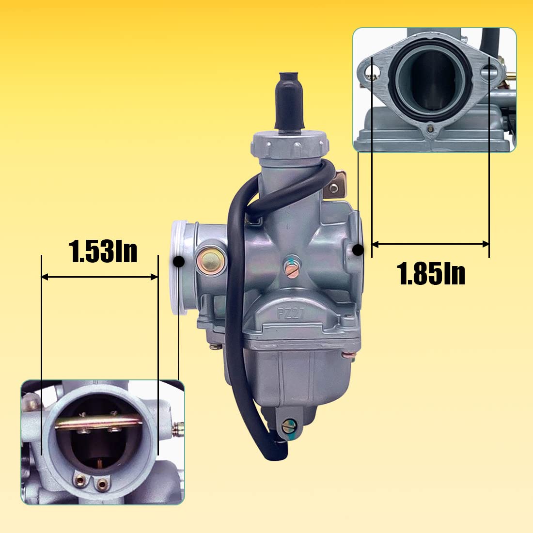 Zeekee Carburetor Carb with Throttle Cable for Honda ATV Fourtrax TRX200SX/TRX200D, Model QP2276, 1984 4 Wheeler Quad