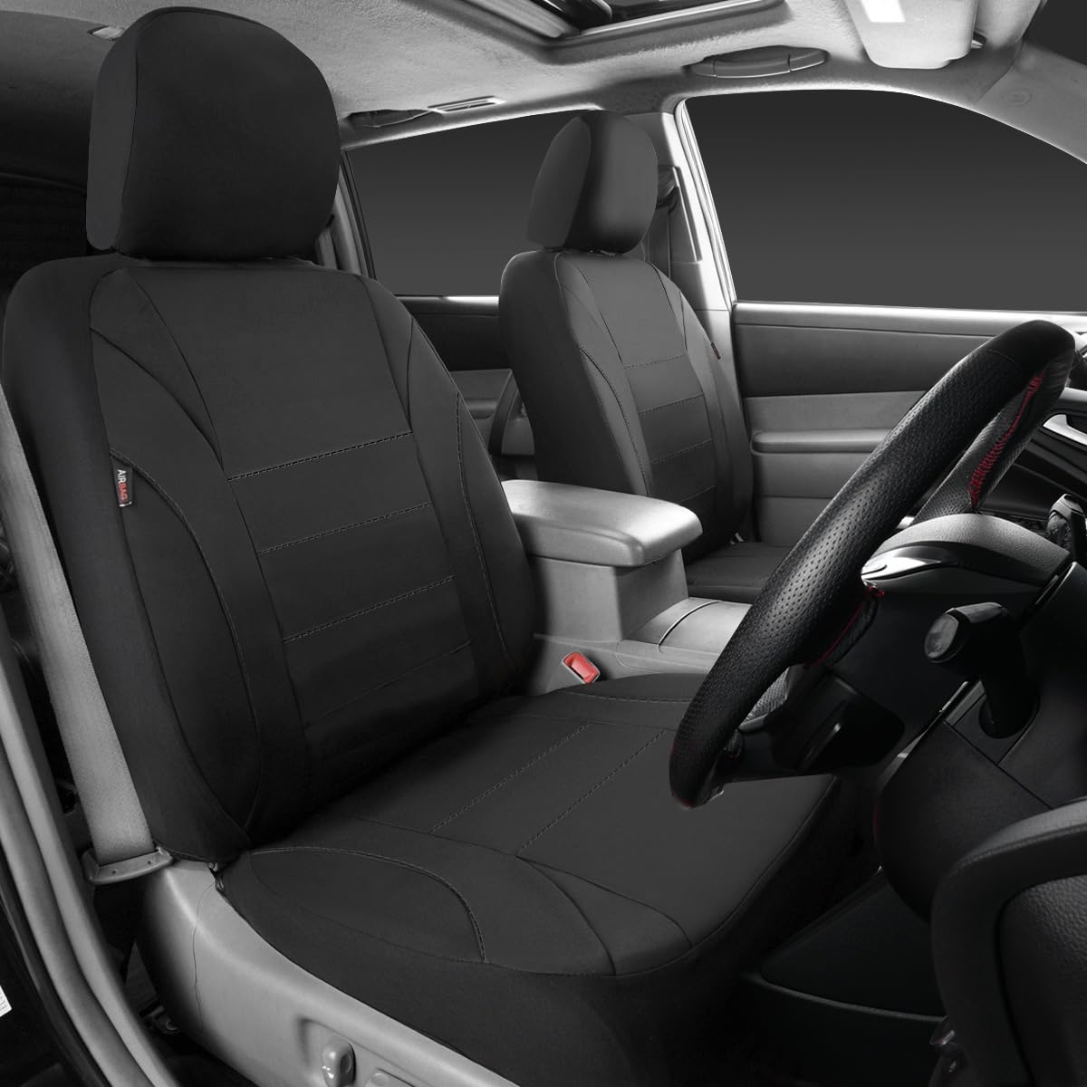 CAR PASS Neoprene EVA Waterproof car seat Covers Front Seats Only, Universal fit for SUV Vehicles Automotive with 5mm Composite