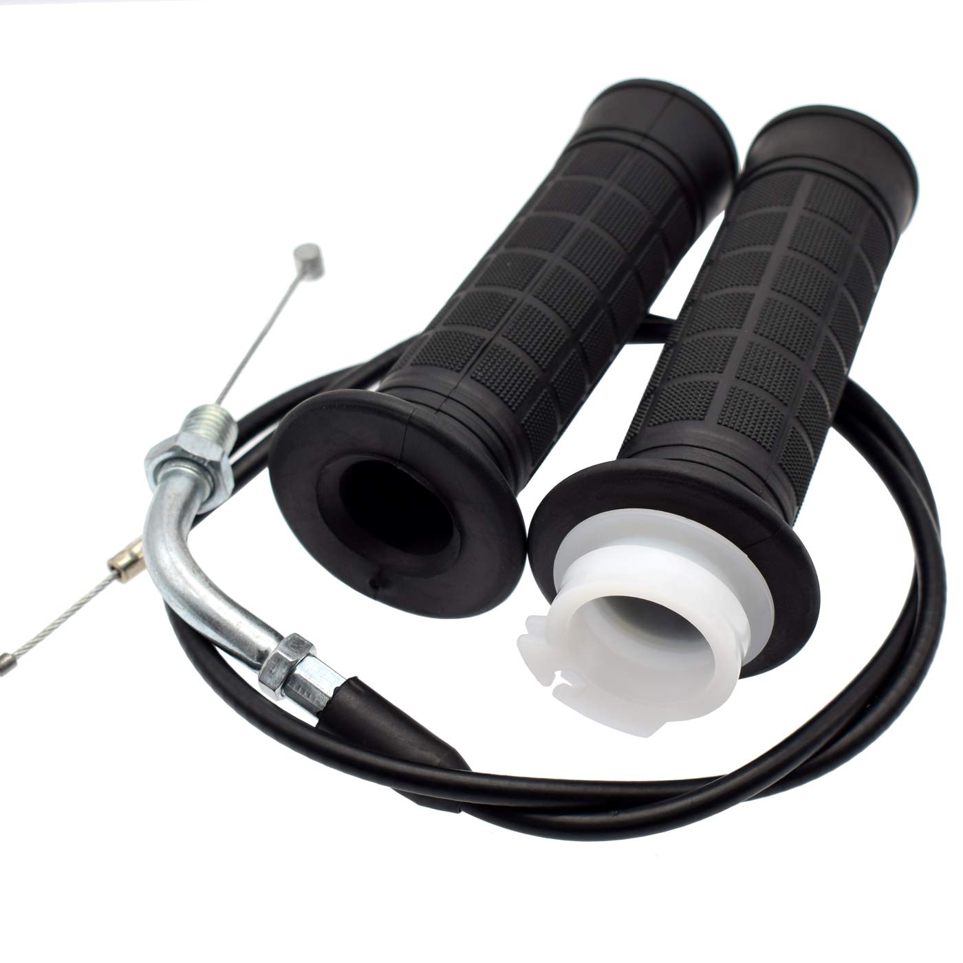 Riyitauto Twist Throttle & 36" Cable Handle Grip Kill Switch Set for 7/8" 22mm Handlebar - Black, RYT035_a, for 49cc