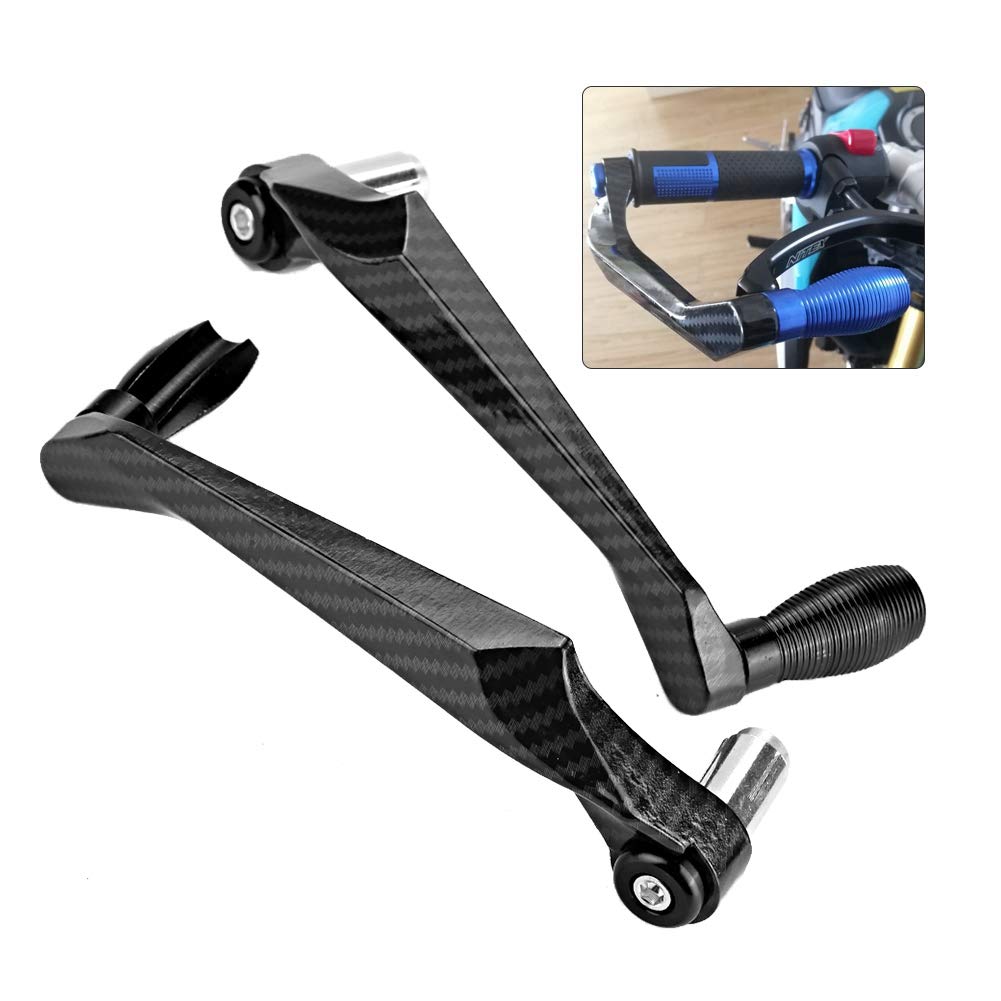 KIMISS Universal 7/8in 22mm CNC Aluminum Handlebar Brake Clutch Lever Hand Guard Protector for Motorcycle, Motorbike, Scooters,