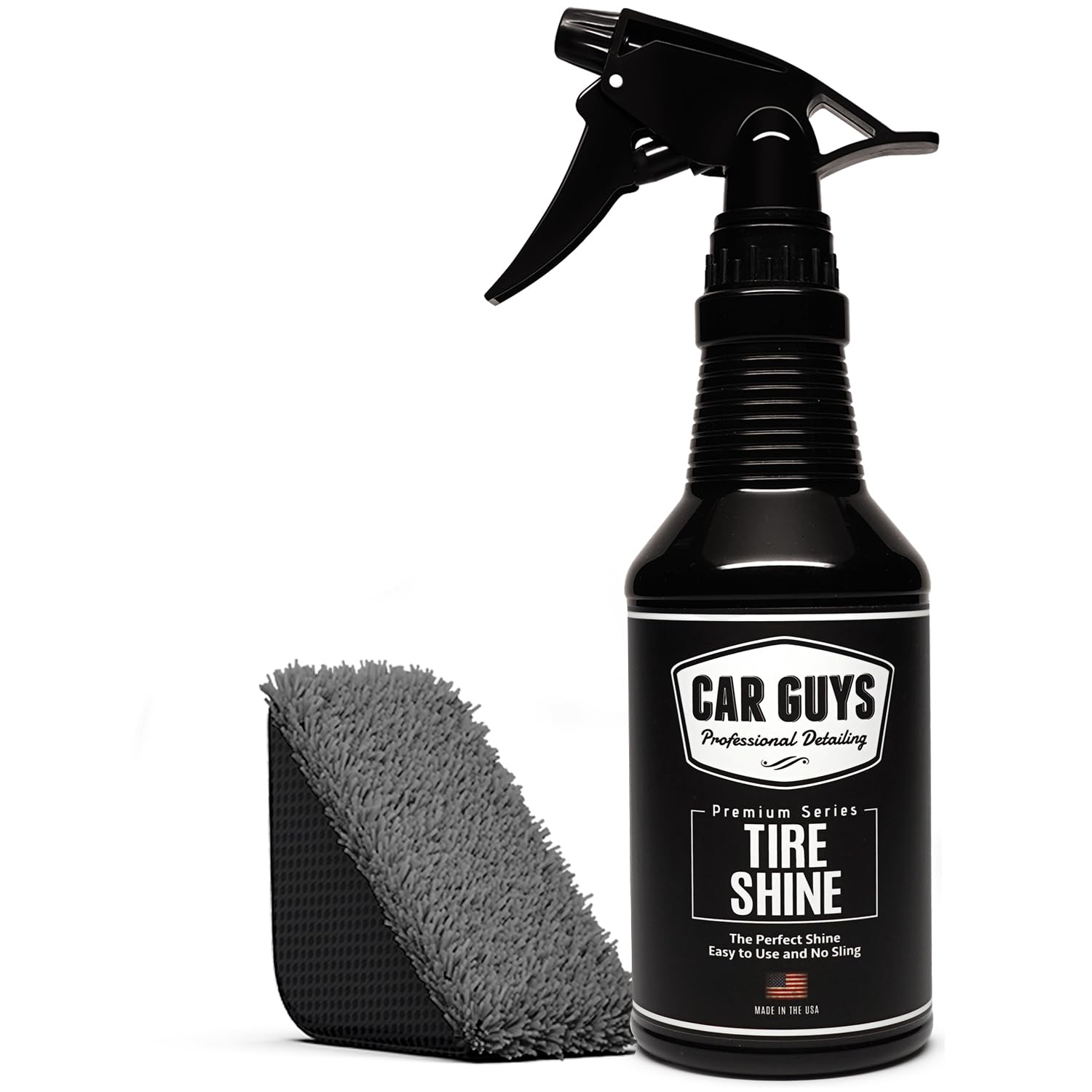 CAR GUYS Tire Shine Spray | The Perfect Shine | Durable and User Friendly Tire Dressing | Long Lasting UV Protection | 18 Oz Kit