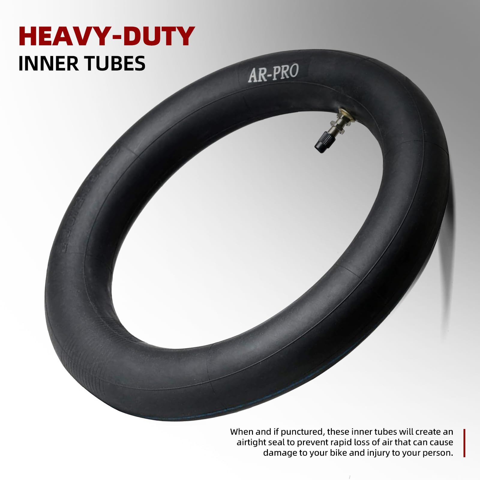 (2-Pack) Ar-Pro 3.00/3.50-12'' Dirt Bike Inner Tubes With Tr4 Valve Stem - 80/200-12 Motocross Bike Tire Replacement Inner Tubes
