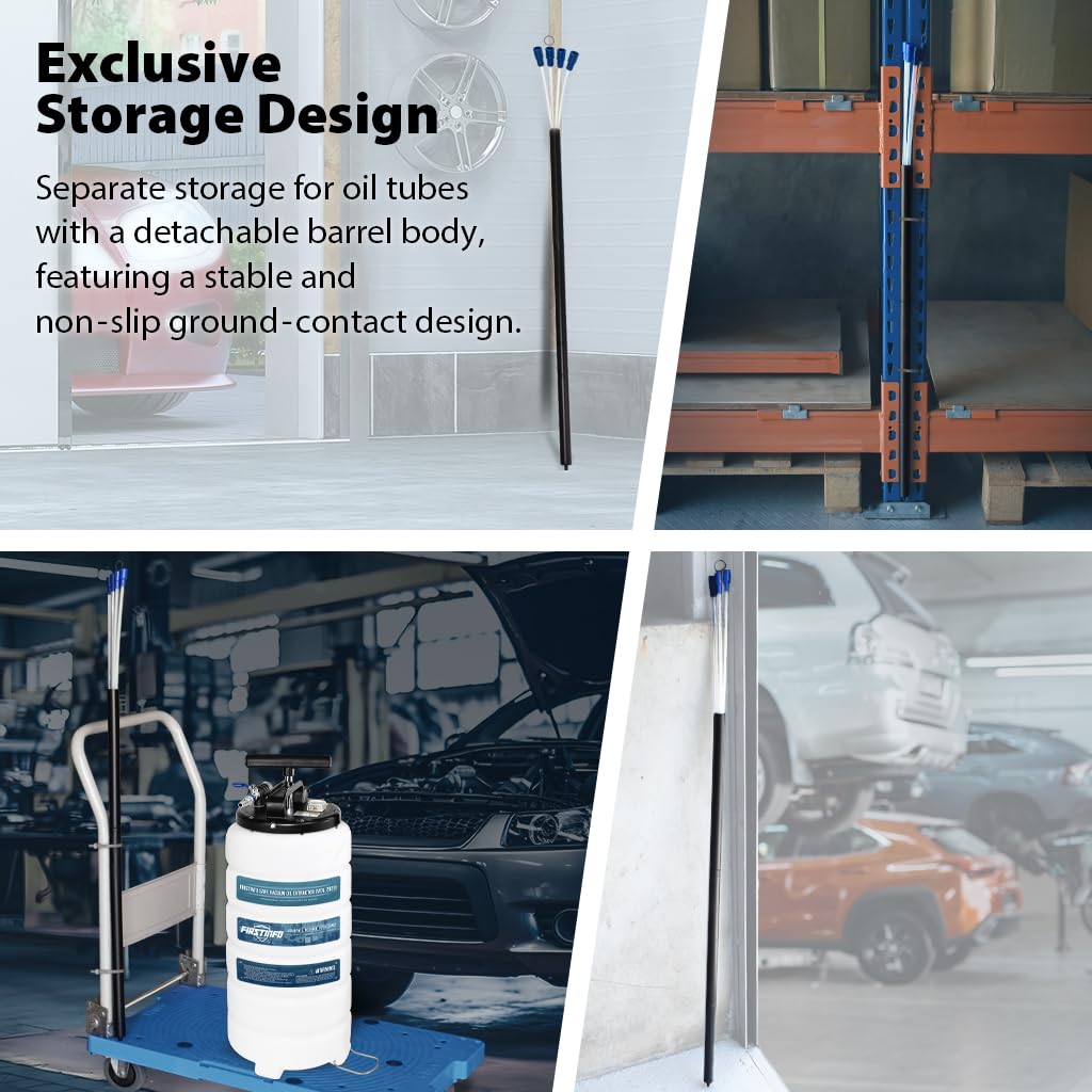 Firstinfo A1106Us Patented 15L Pneumatic/Manual Oil/Fluid Vacuum Extractor Pump For Automobile Fluids Evacuation W/Pressure Gaug