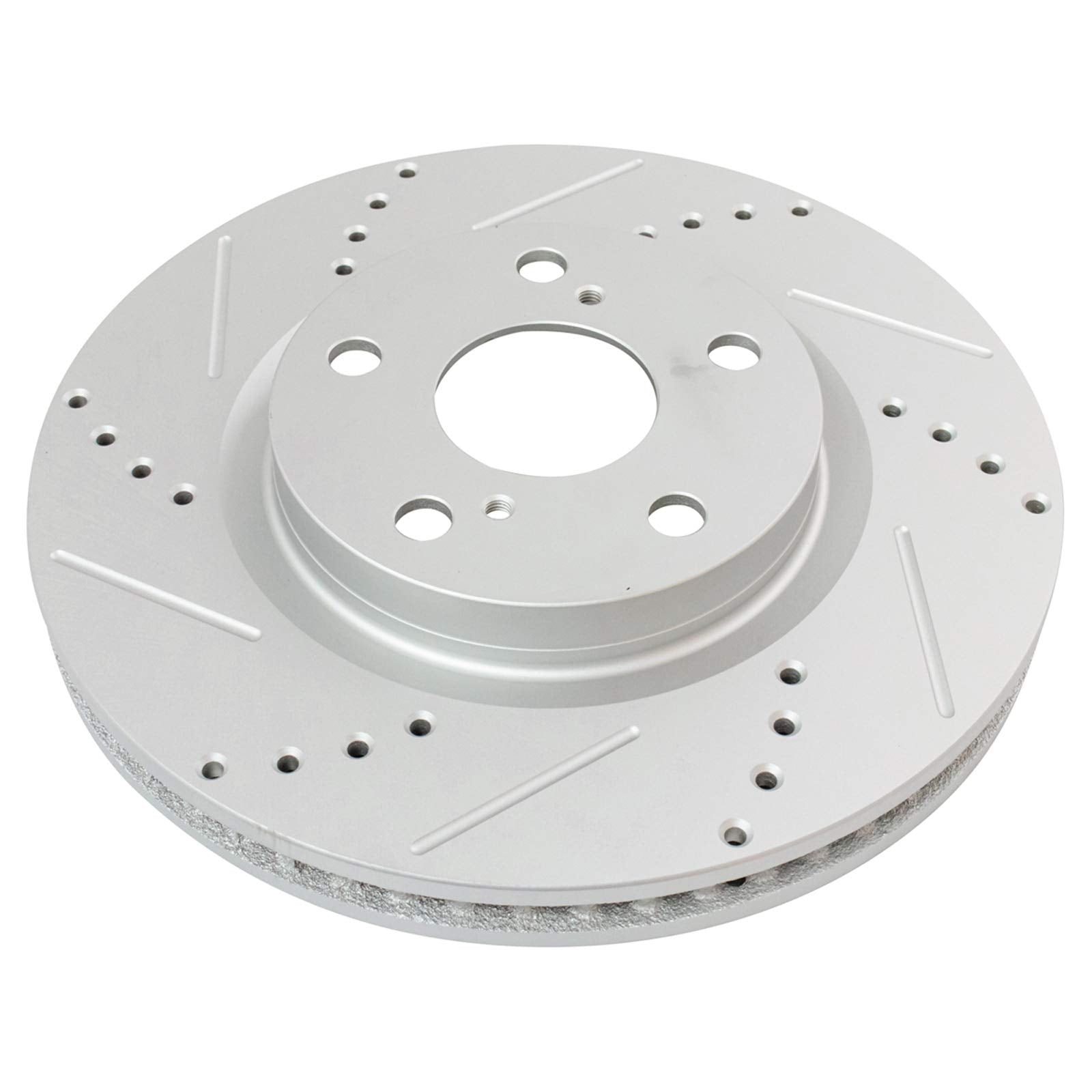 Trq Front Performance Brake Rotor Drilled Slotted Pair For 2008-2016 Avalon / 2007-2017 Camry / 2013-2017 Es300H / 2007-2017 Es3