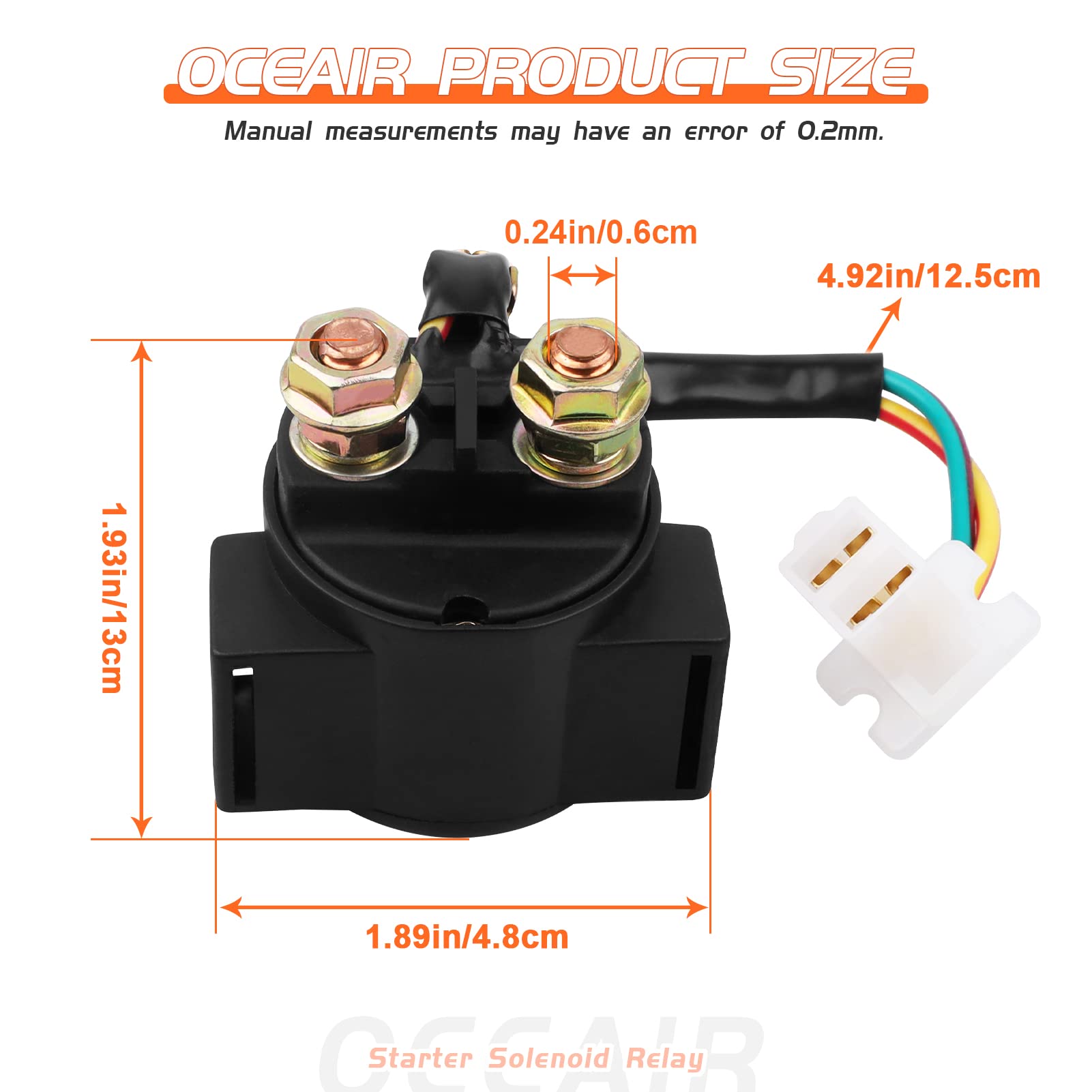Starter Solenoid Relay for Yamaha Warrior 350 1987-2004 Big Bear 350 1987-1999 Wolverine 350 1996-2005 YFM 350 1996-2005 for Hon
