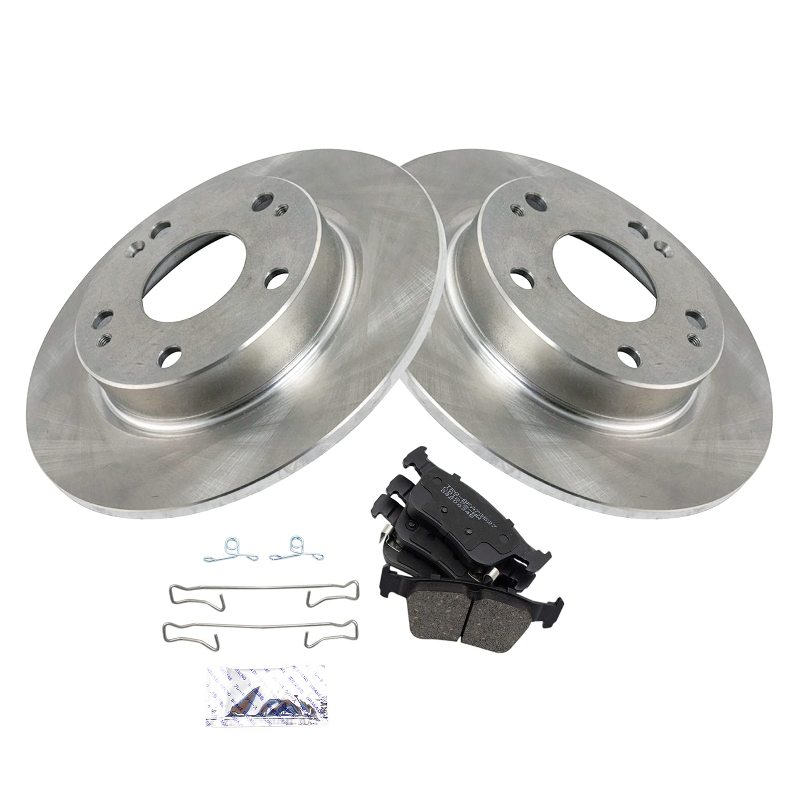 Trq Rear Brake Pad & Rotor Kit Brake Pads Brake Rotor Ceramic Compatible With 2016-2022 Honda Civic