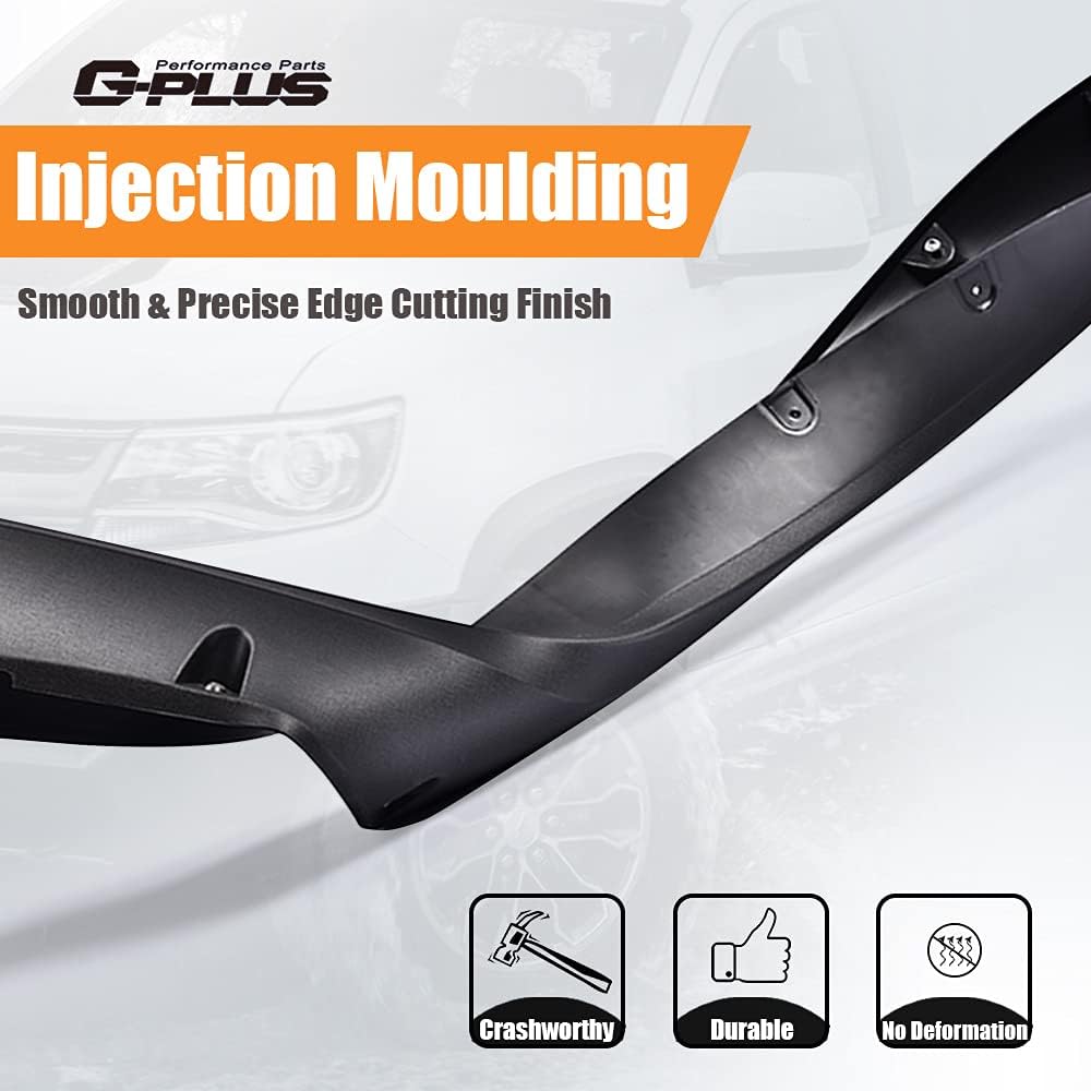 G-PLUS Fender Flares 4pcs Smooth Riveted Style for Ford F250 F350 2011-2016, Black Polypropylene, Fits 81.8" / 98.0