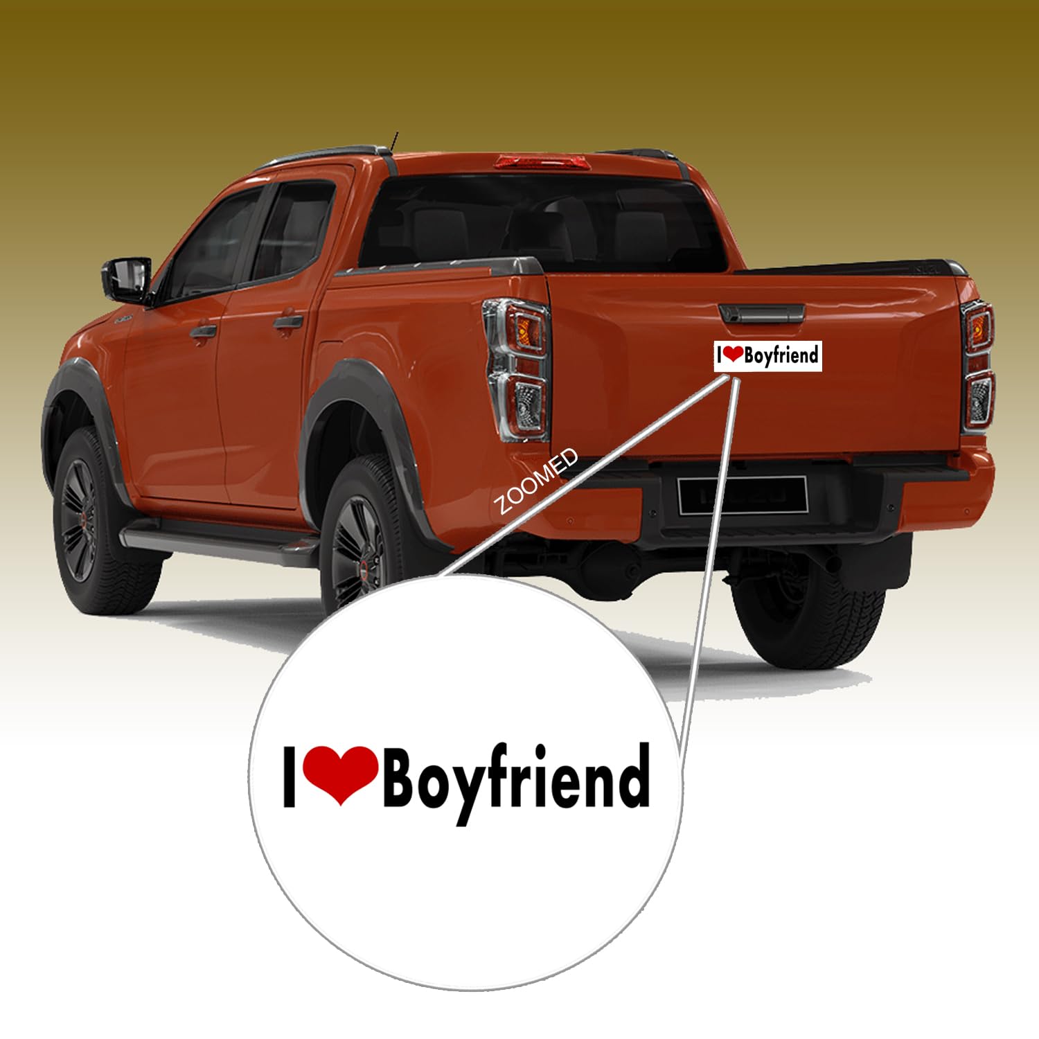 Witnystore 8'' Long I Love My Boyfriend Black Letters And Red Heart On White Background Relationship Status Boy Friend Vinyl D