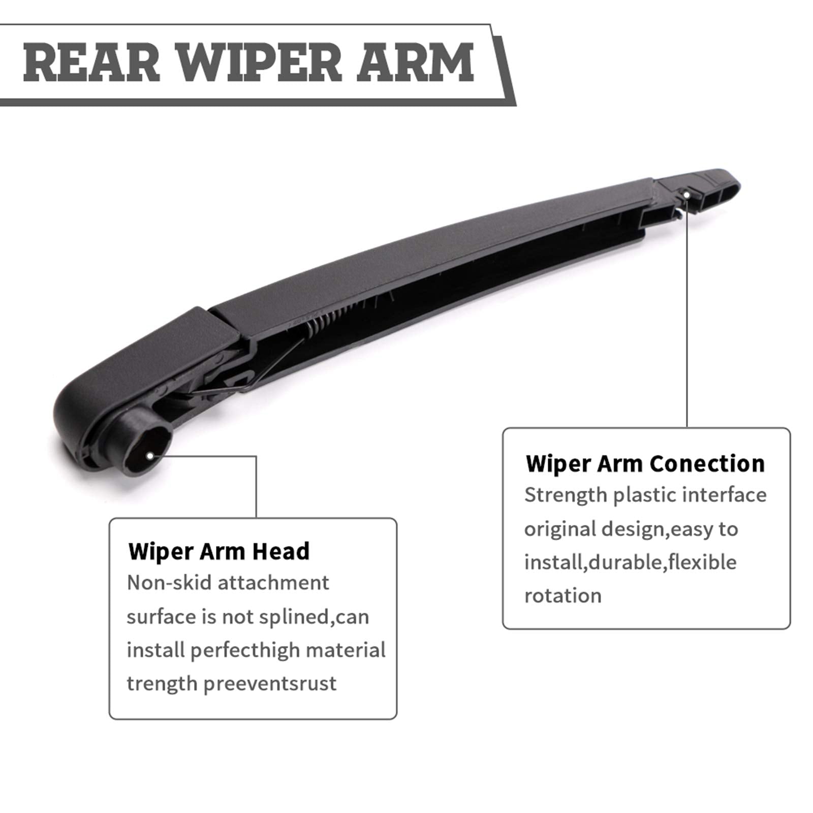 Hodee Rear Wiper Arm Blade Nut Set Replacement For Nissan Pathfinder 2013-2019 Rogue 2014-2020,Select,Sport,Rear Wiper Cover Acc