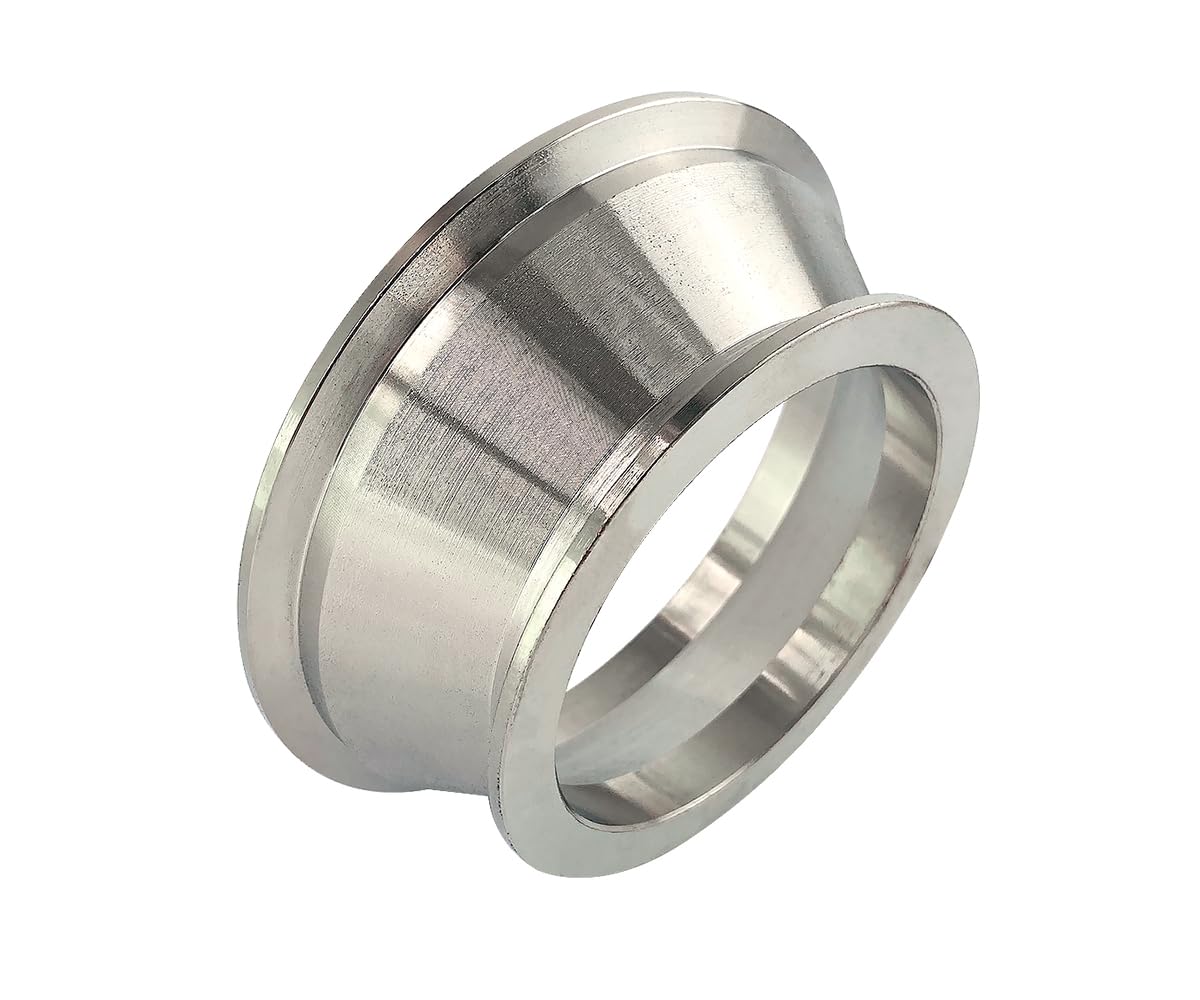 Elifecenter 3'' to 4'' Exhaust Flange Adapter,Turbo Exhaust V-band Adaptor Flange CNC(3''ID to 4''ID)