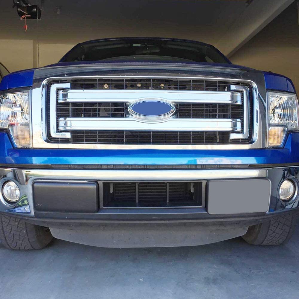 Pit66 Front Bumper Lower Black Billet Grille Insert, Compatible With Ford 2009-2014 F150 F-150 Pickcup Black Horizontal Grill (N