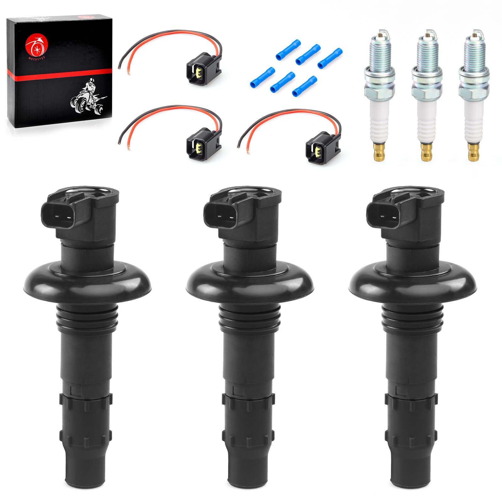 Ignition Coil & Plug w/Spark Plug For Sea Doo RXT RXP GTX GTR GTI WAKE GTS 130 155 215 255 260 296000307 420664020 290664020