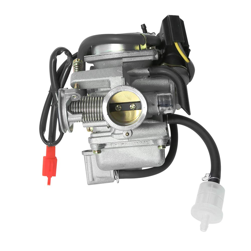 Anxingo Pd24J Carburetor For 4-Stroke Gy6 125Cc 150Cc Atv Go Karts Scooter Mopeds Qmj/Qmi157 Qmj/Qmi152 - Manifold Intake Fiamet
