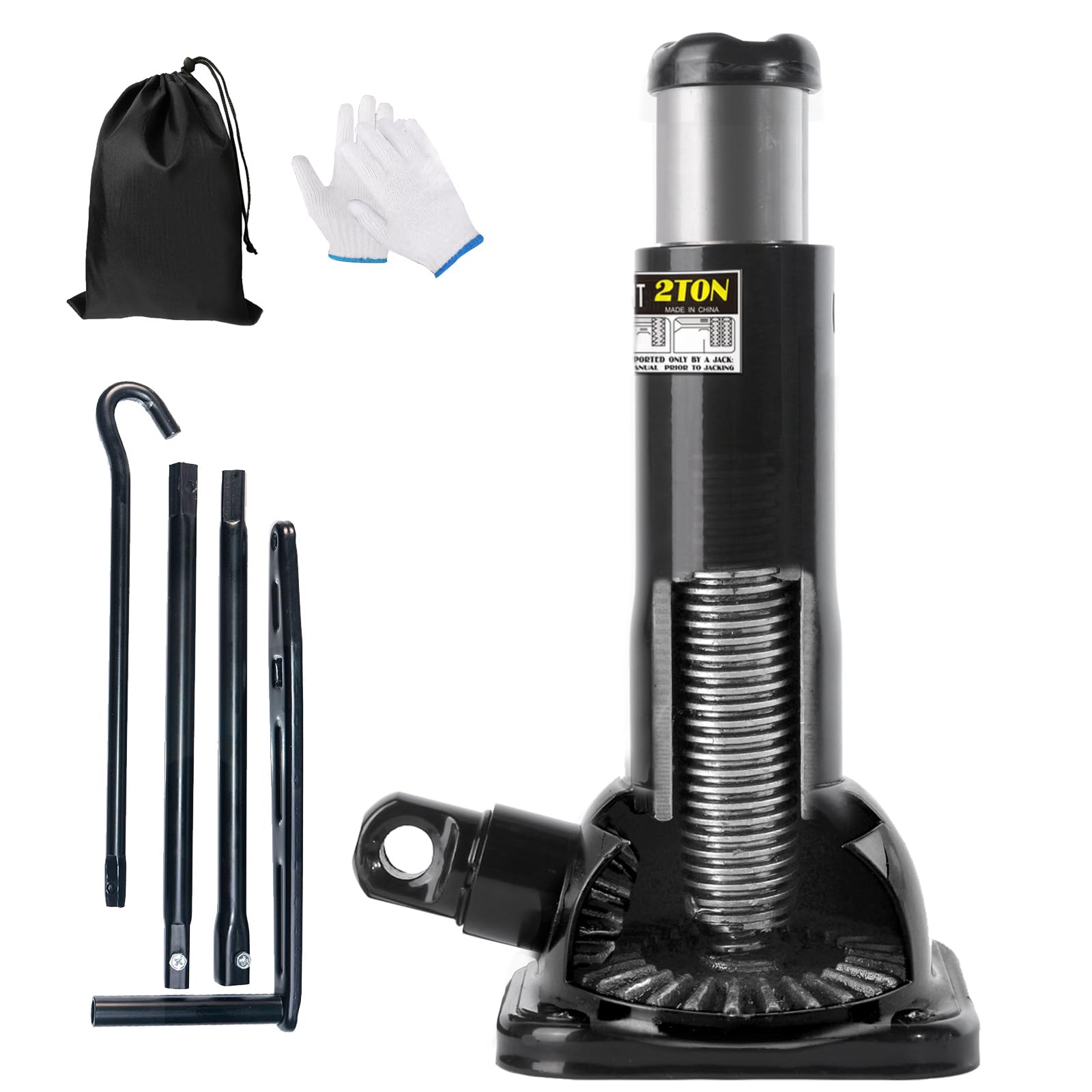 Car Jack 2 Ton and Jack Stand in One, 4000 lb Capacity, Off-Road Use (8.16 - 19.09) Screw tire Jack fit Ford F150 Chevy Silverad