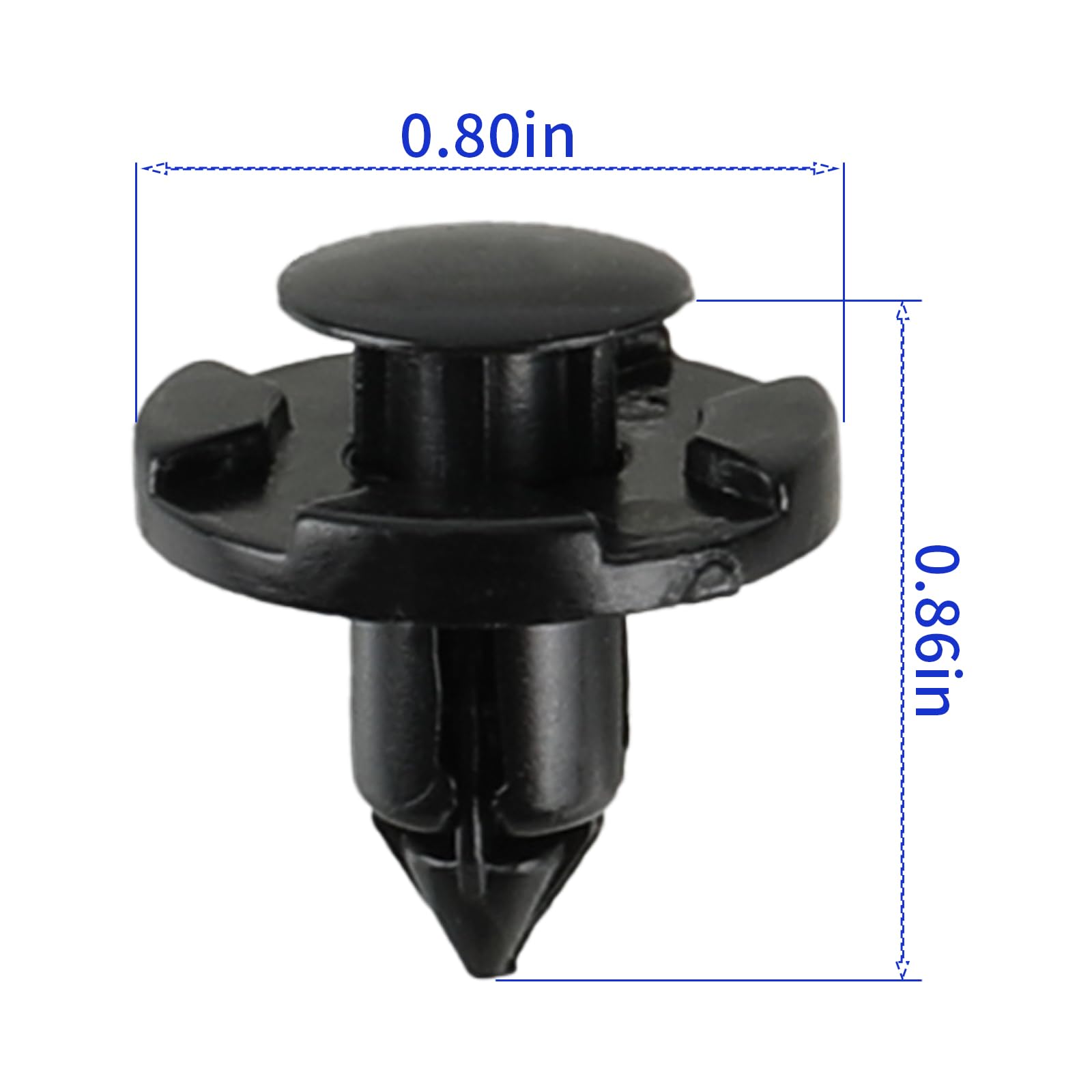 Motoall Nylon Fender Trim Panel Bumper Shield Retainer Fastener Rivet Push-Type Clips For 8Mm Hole Nissan Infiniti 01553-09321 A