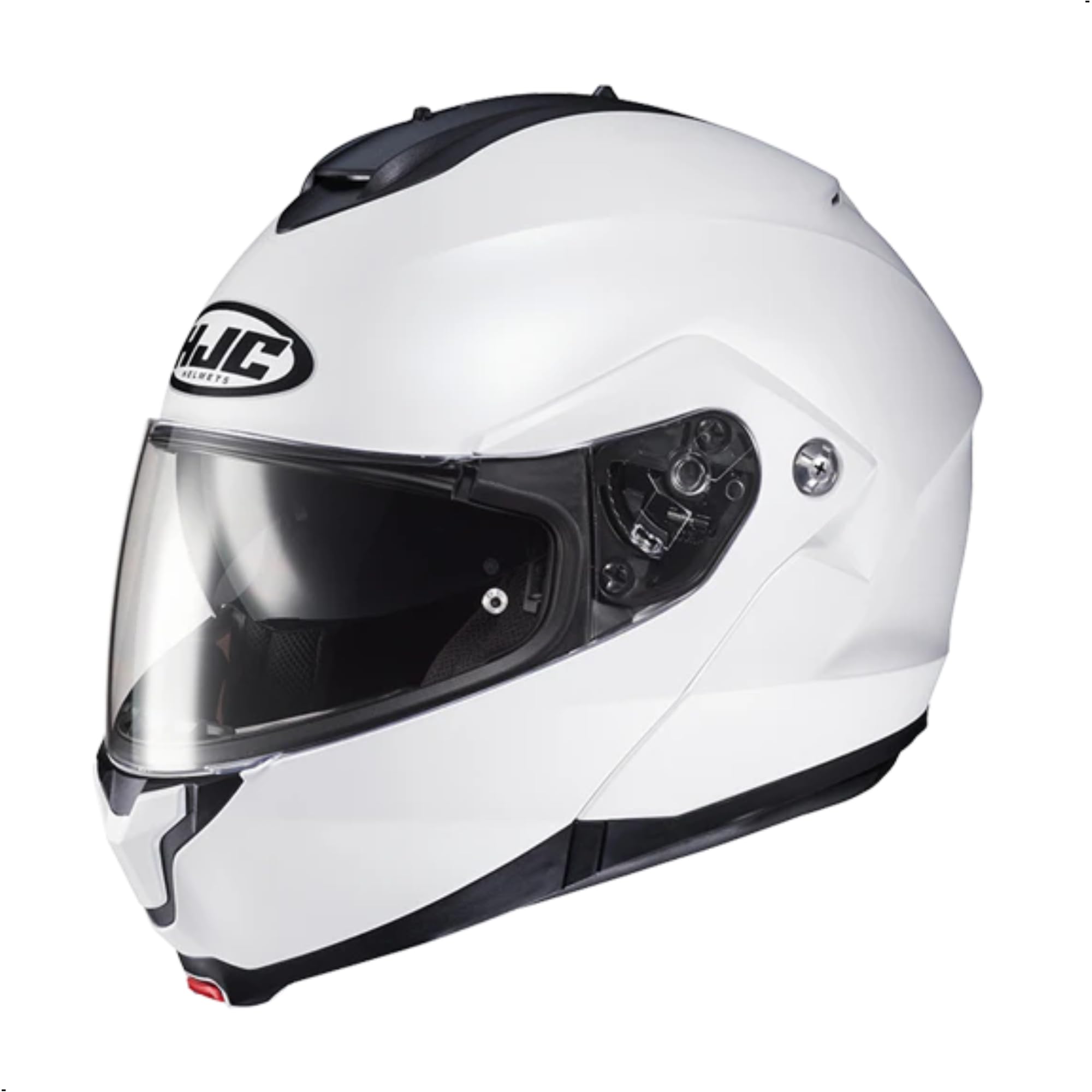 Hjc C91 Solid Modular Motorcycle Helmet With Hj-17 Pinlock Shield, Dot Approved(Semi Flat Pearl White, X-Small)