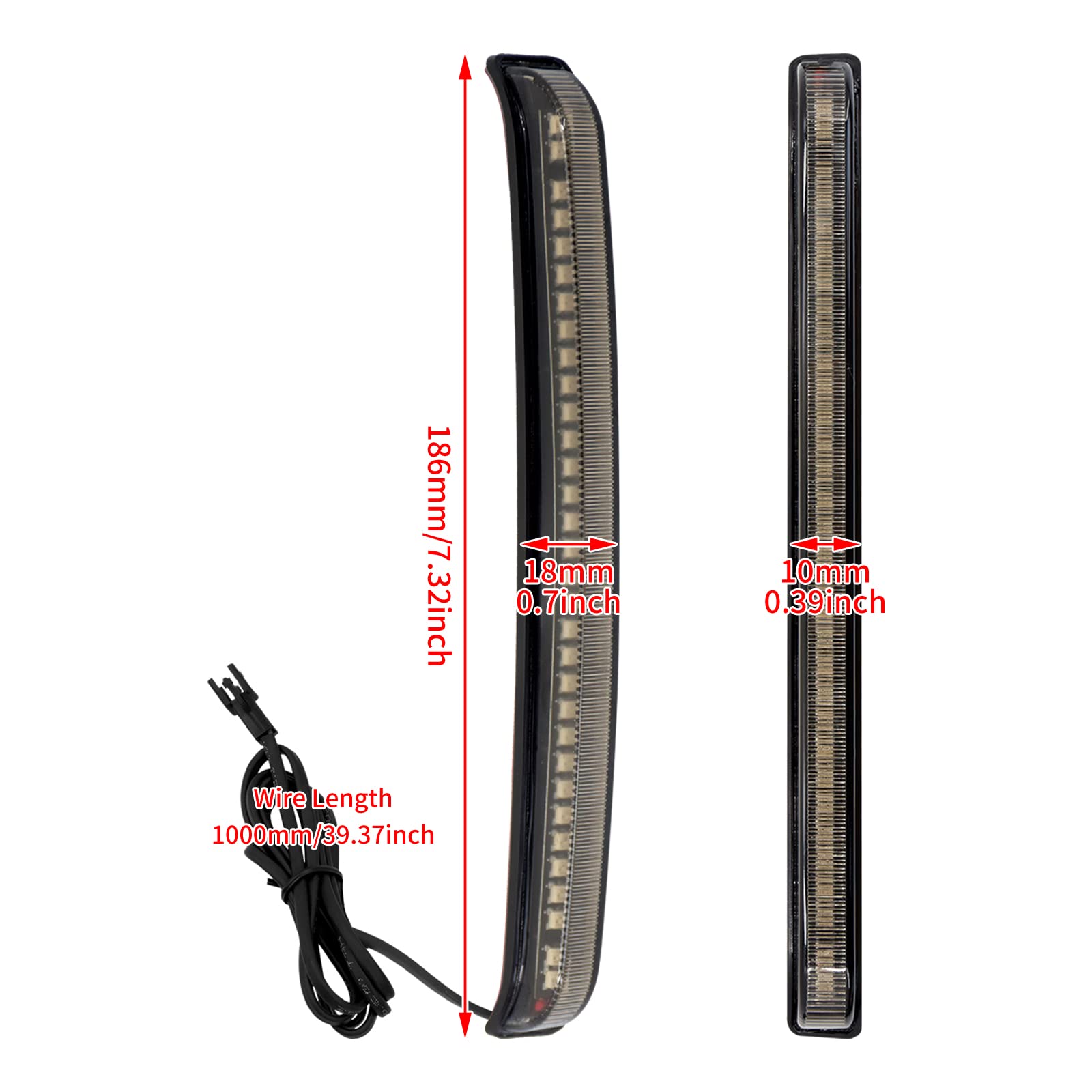 HCmotorku Motorcycle LED Saddlebag Tail Light Running Brake Sequential Turn Signal Lamp Fit for Harley Touring Street Gilde Road