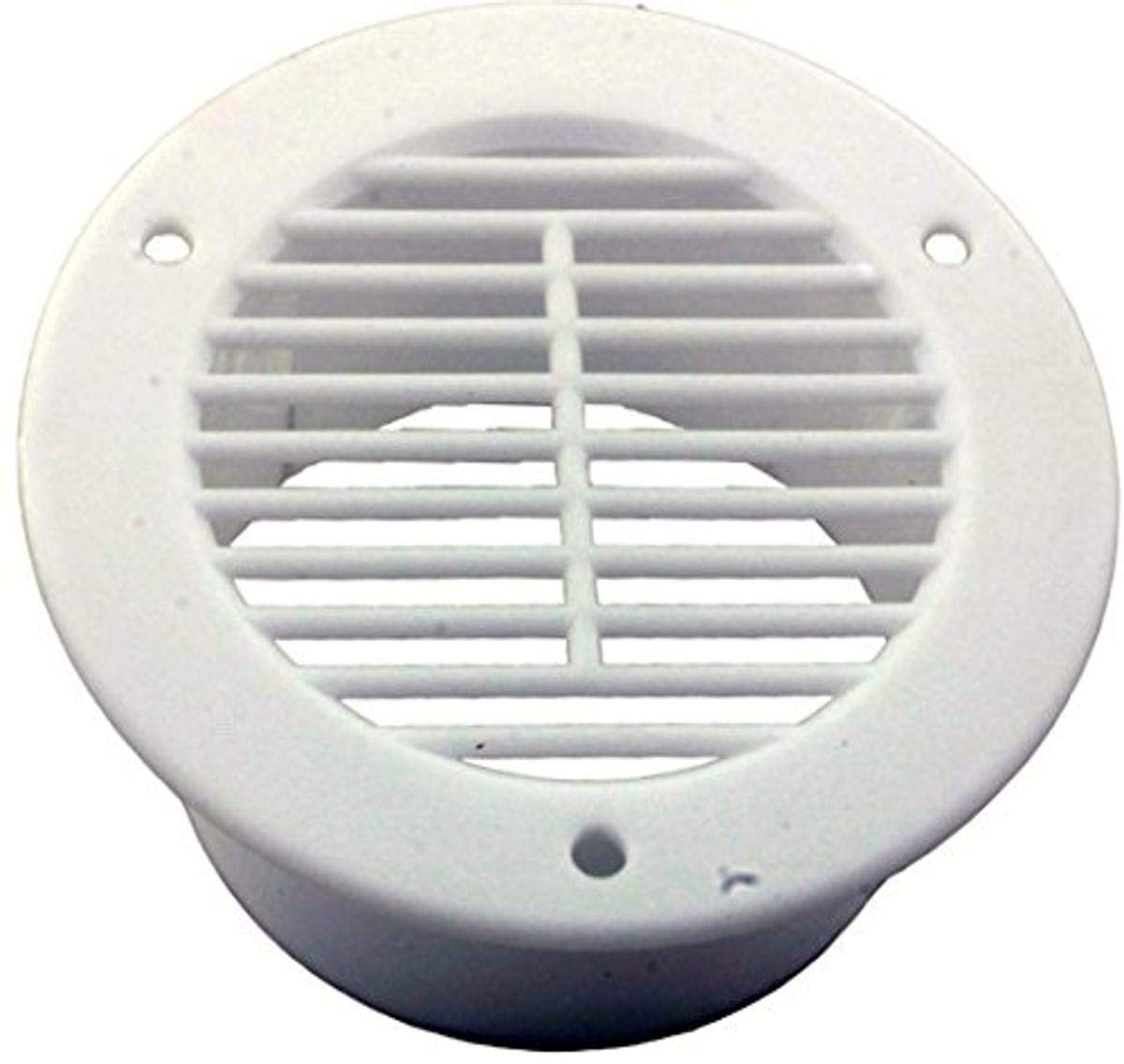 Kaper II L12-0017 White Fits 3 hole Trailer Vent Cover,1 Pack