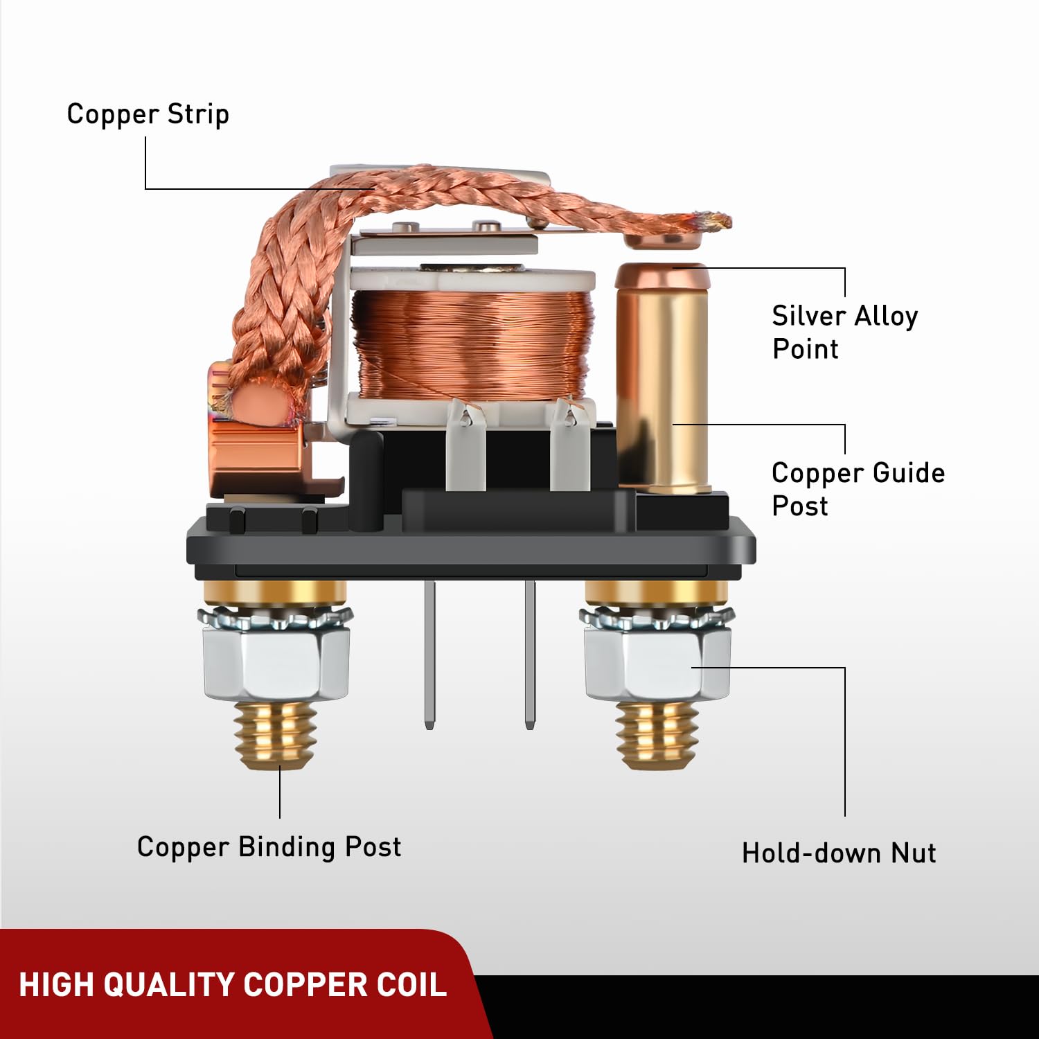 Nilight 120A 2PC Starter Relay - 4 Pin 12V SPST High Current Control for Car, Truck, Camper - Model 50216A