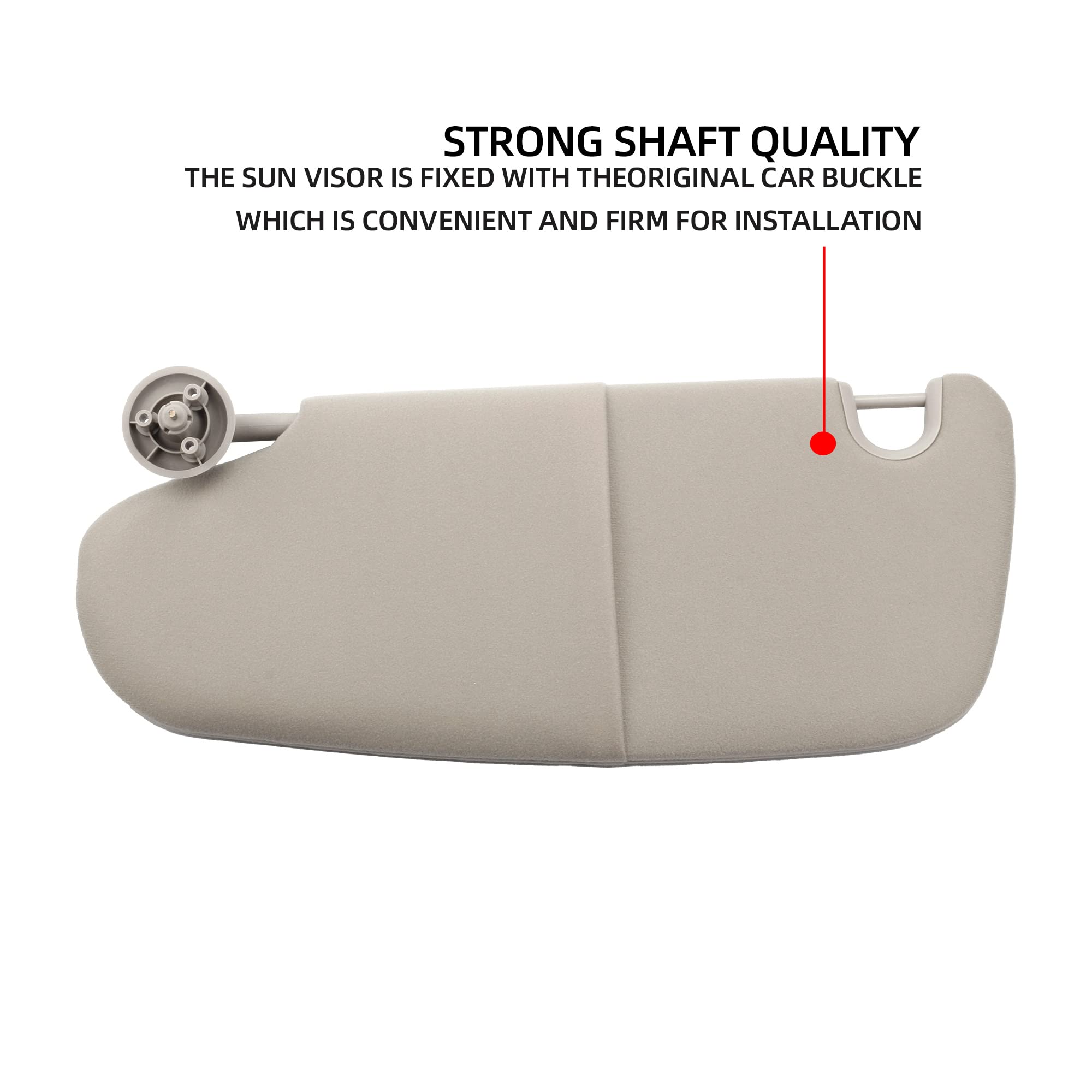 Dasbecan Gray Car Sun Visor Pair Compatible with Dodge Ram 1500/2500/3500 (2002-2009), ABS Material, Replaces 1CT18TL2AA