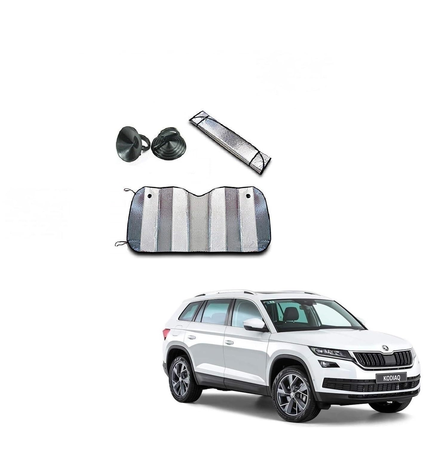 Kozdiko Car UV Protection Silver Foil Sunshade Film Windshield Visor Front Windshield Sunshade for Skoda Kodiaq