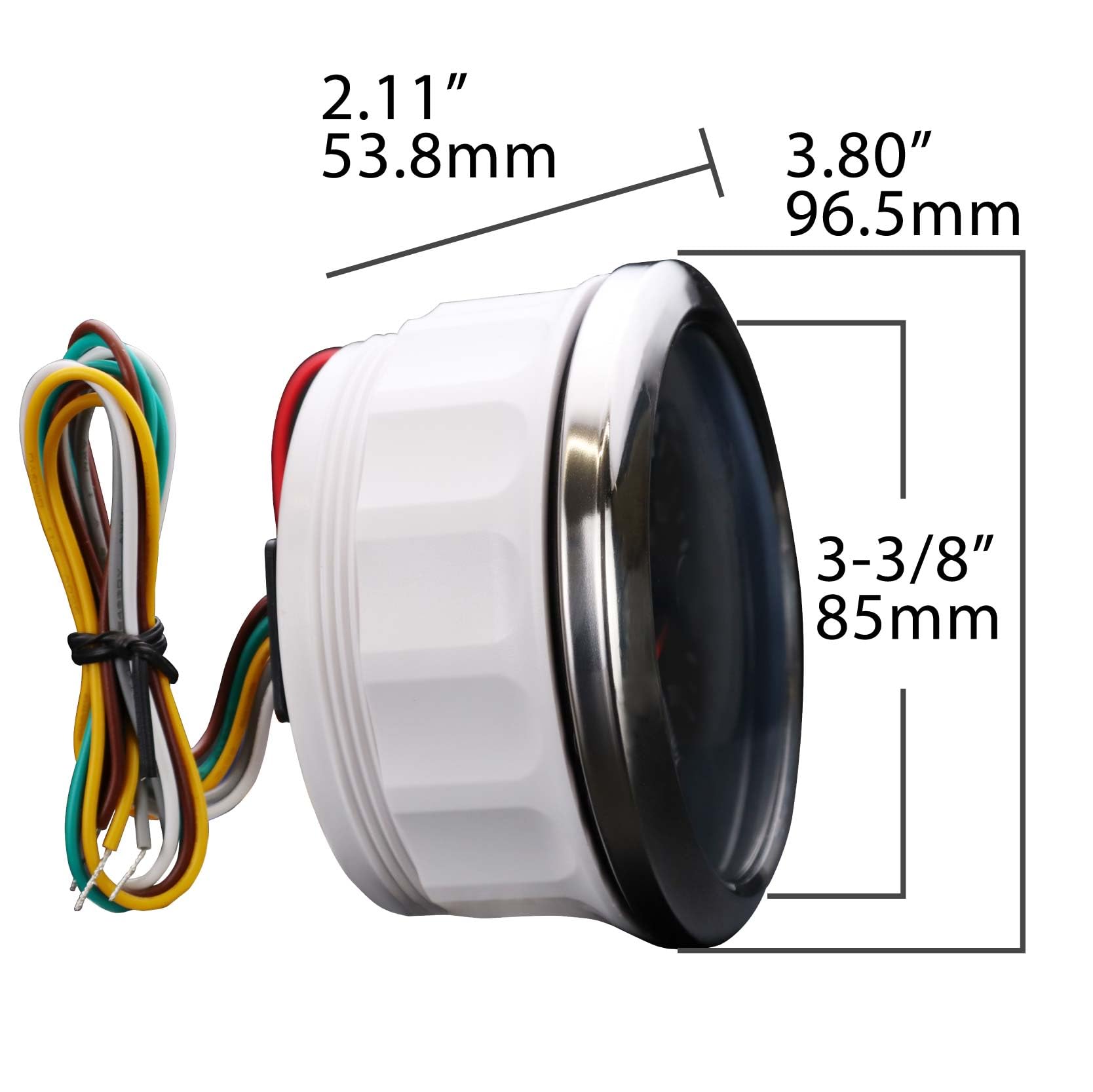 Motor Meter Racing W Pro 85Mm 3-3/8'' 2 In 1 Gps Speedometer Tachometer Digital Odometer Mileage & Trip Meter With Turn Signal H