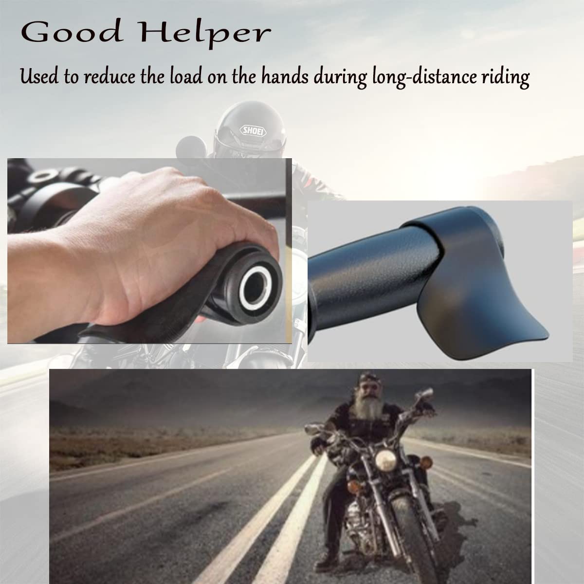 JRangelp Universal Motorcycle Cruise Control 2.5cm/0.98inch Motorcycle Throttle Holder Cruise Assist Hand Rest Grips Handlebar O