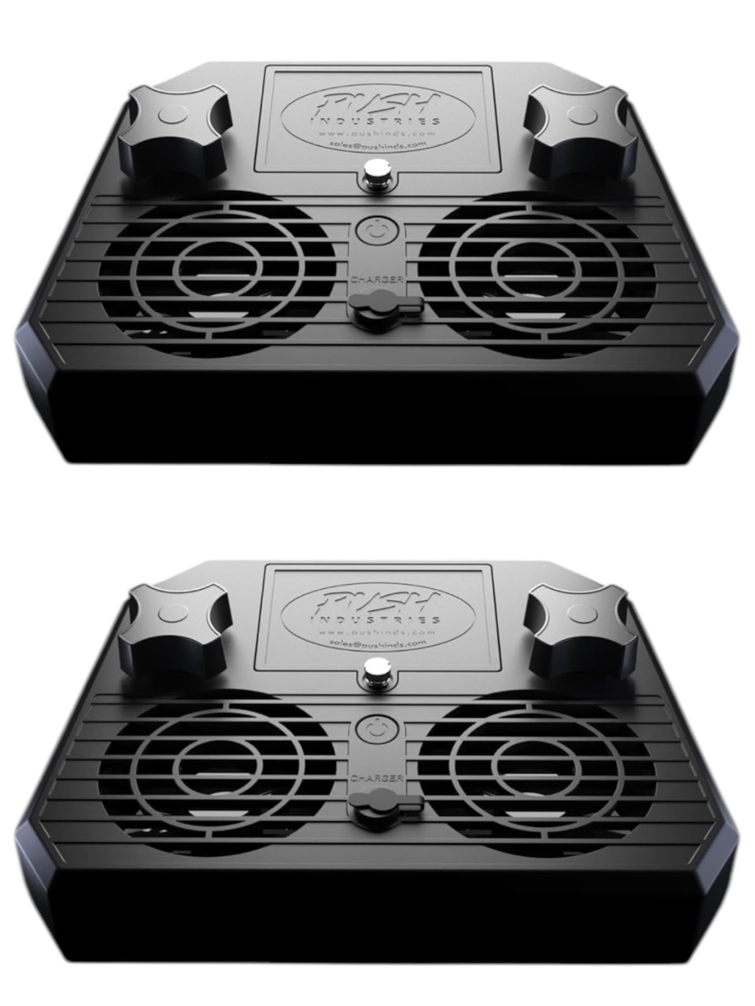 Push Industries 901.901 Vortex Kennel & Crate Fan Powered by 120V or Inc. Rechargable Battery - Multi Speed (Standard - 2 Pack)