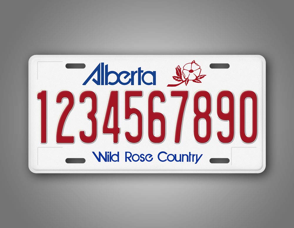 Signsandtagsonline Personalized Alberta Canada Wild Rose Country License Plate Any Text Custom Auto Tag