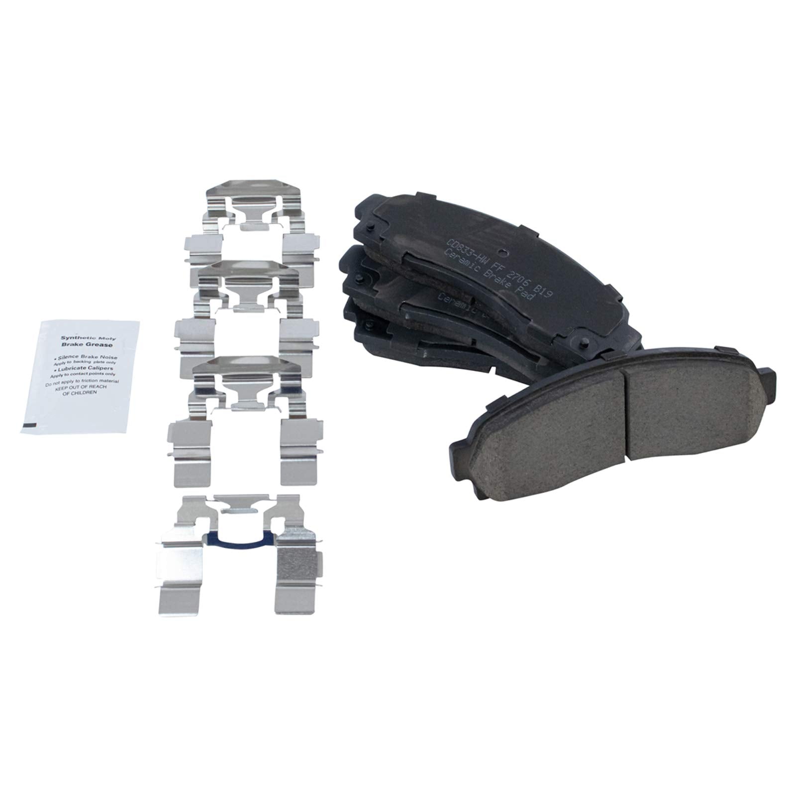 Trq Front Brake Pad & Rotor Kit Brake Pads Brake Rotor Ceramic Compatible With 2005-2006 Chevrolet Equinox 2006 Pontiac Torrent