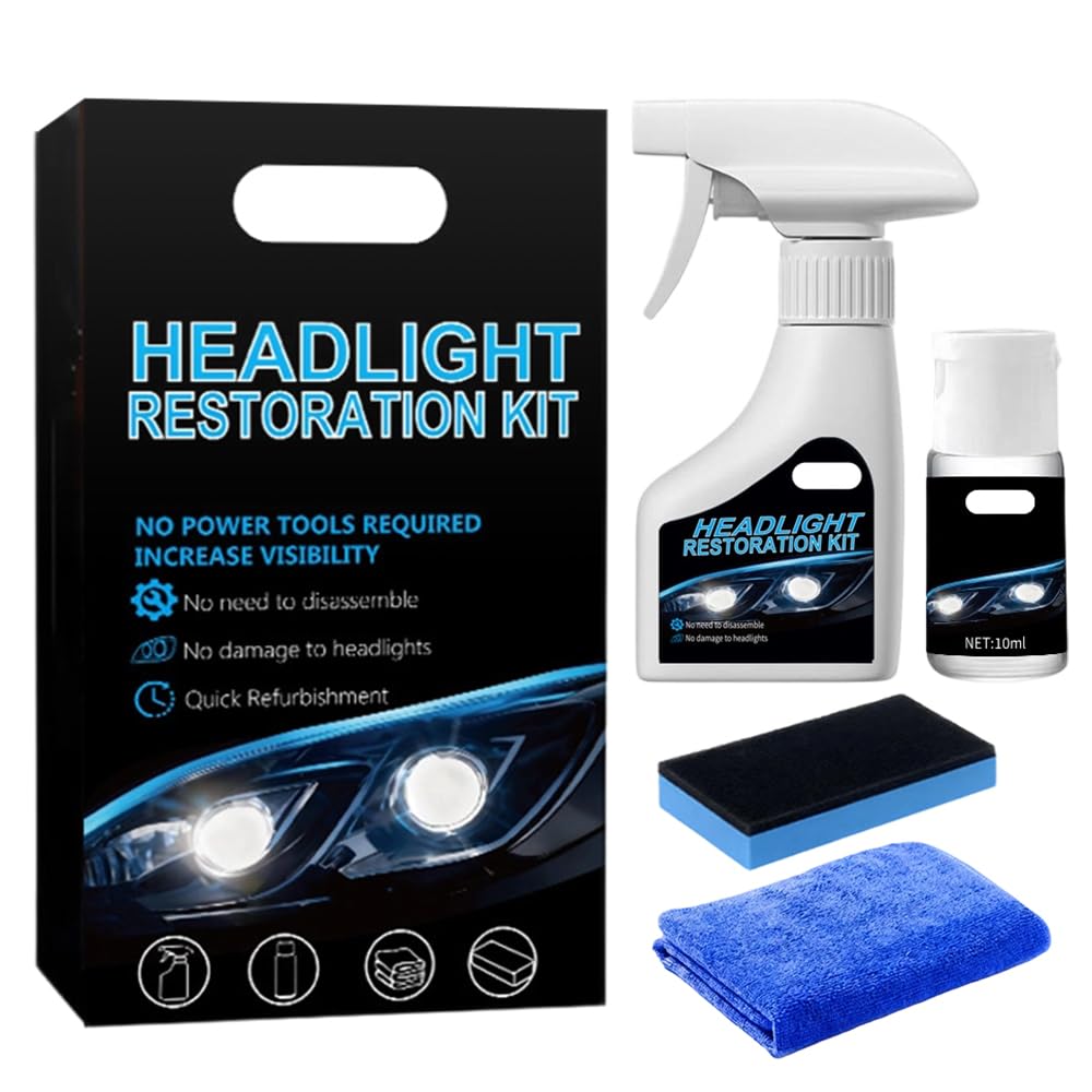OEKYTOY Automotive Headlight Restoration Kit,2026 New Coating Headlight Cleaner for Cars Trucks Motorcycles & RVs - Restore Yell