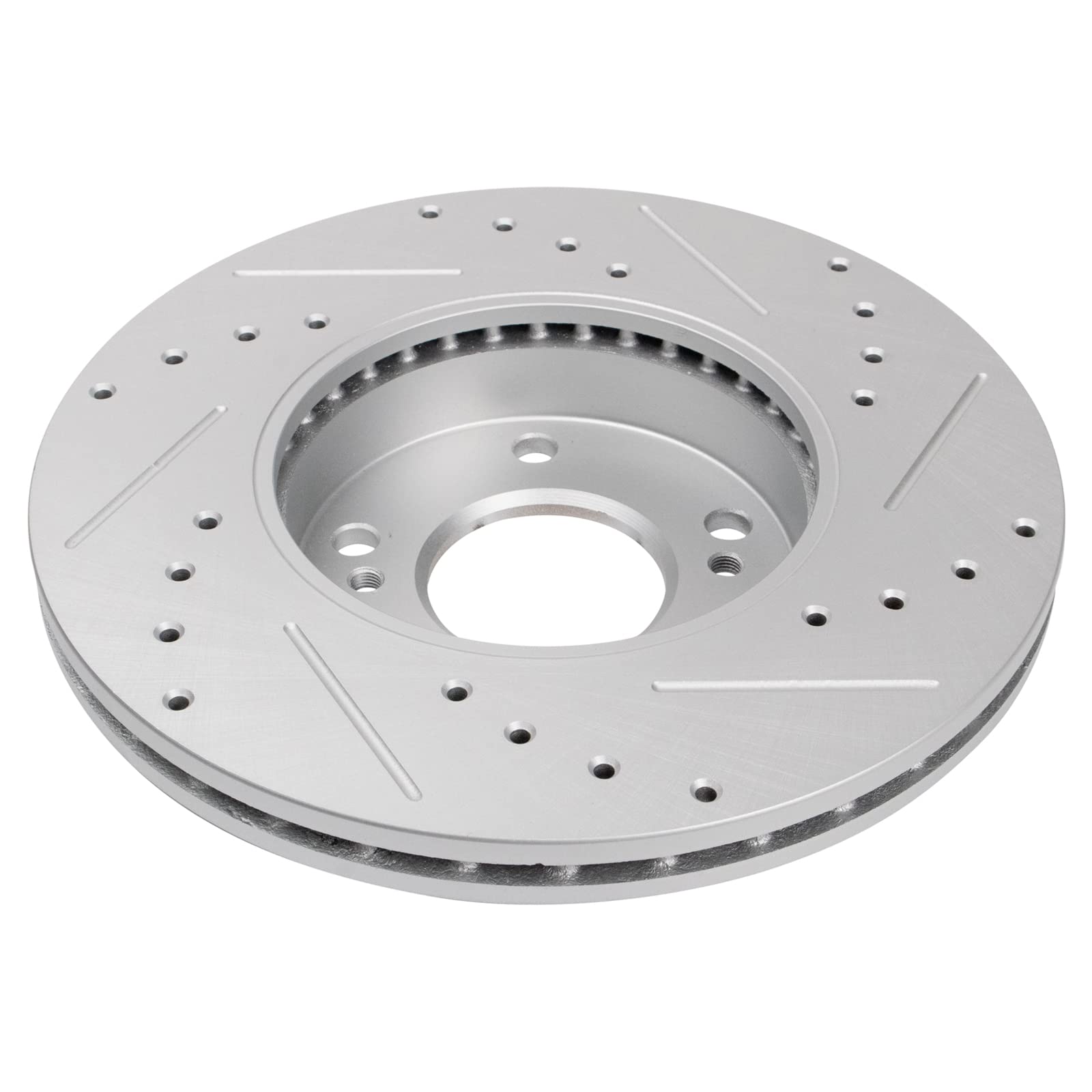 Trq Front Performance Brake Rotors Set Premium G-Coated Cross Drilled & Slotted Compatible With 1996-1999 Infiniti I30 1989-1999