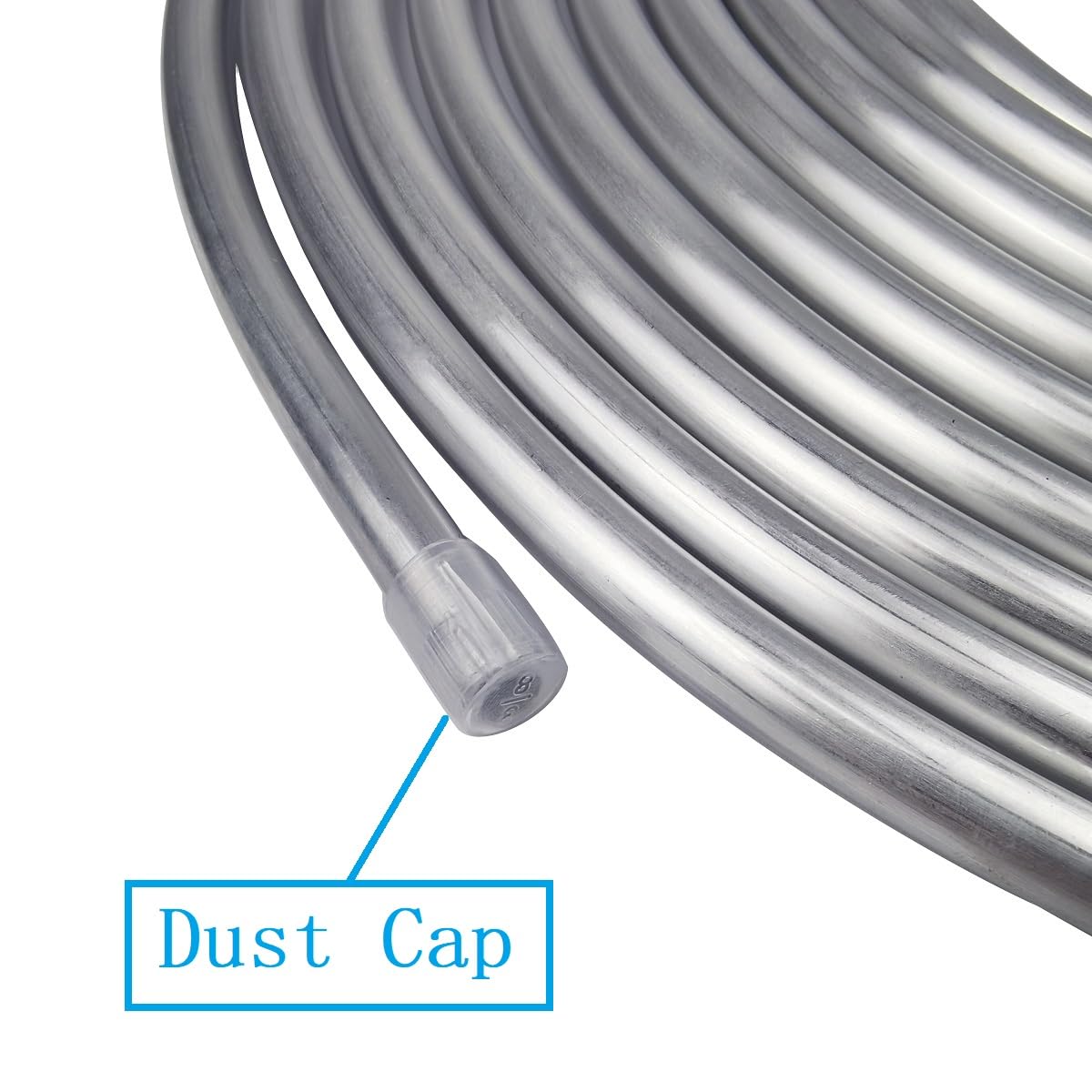 Shonee 3/8" Aluminium Fuel Line - 25FT, Silver, 3003 Grade for Brake, Gas & Refrigeration Applications