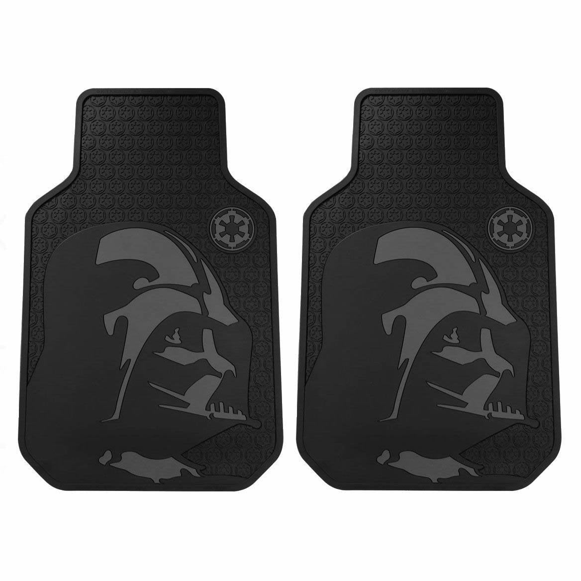 Plasticolor Star Wars Darth Vader Rubber Floor Mats - All-Weather, Black, 4PC Set, Model VADER4 for Car, Truck, SUV
