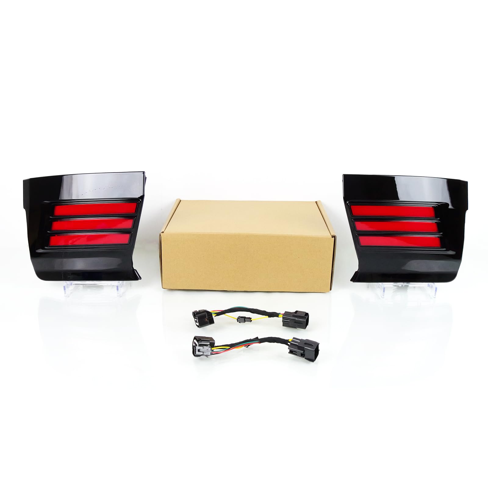 ECAHAYAKU Rear Reflector LED Turn Signal Light Fit for 2024 2025 Toyota Land Cruiser LC250 Prado 250 Tail Bumper Light Fog Brake