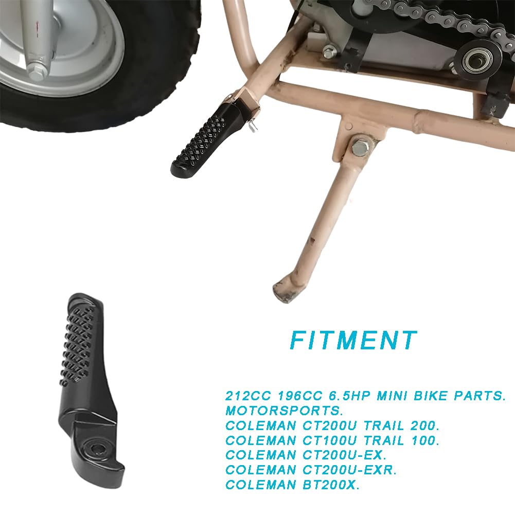 QYMOTO Foot Pegs Footrest Bracket for Coleman CT200U,Trail 200,CT200U-EX,Axis M200,BT200X,CT200U-EXR CC100X CT100U Trail 100 212