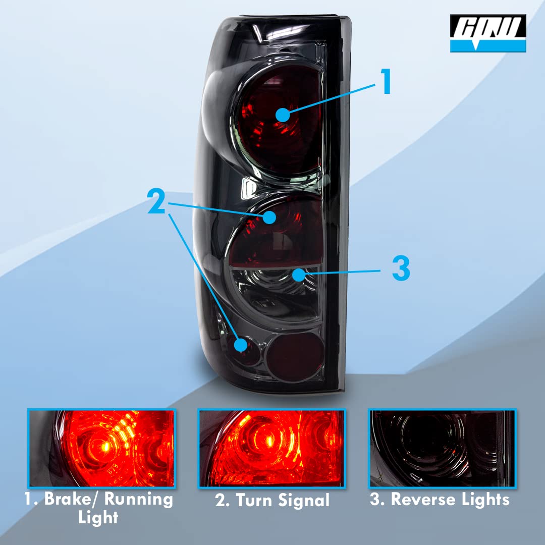 Cpw Tail Lights Compatible With [1999 2000 2001 2002 2003 2004 2005 2006 Chevrolet Silverado] [1999-2003 Gmc Sierra] Tail Lights